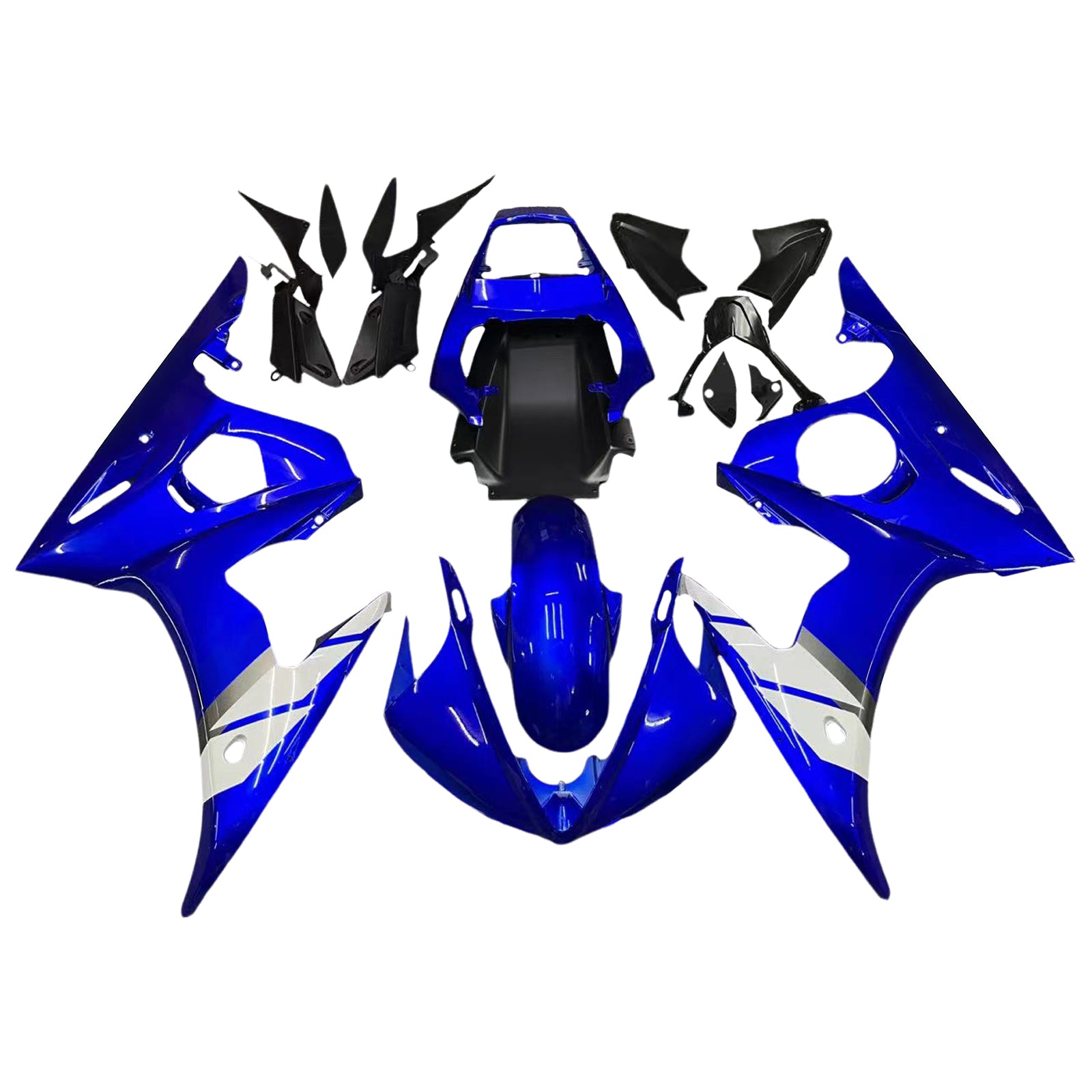 2005 Yamaha YZF 600 R6 injectiekuipset carrosserie kunststof ABS #17