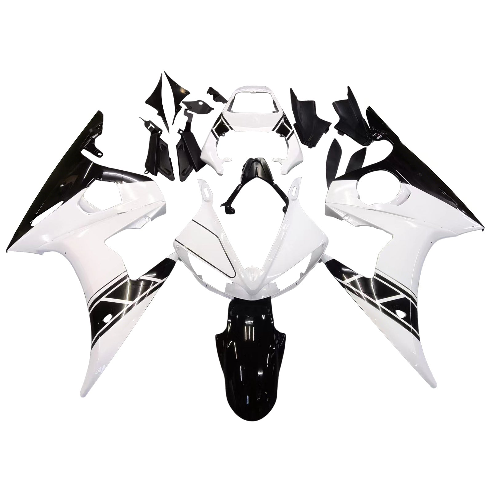 2005 Yamaha YZF 600 R6 injectiekuipset carrosserie kunststof ABS #21