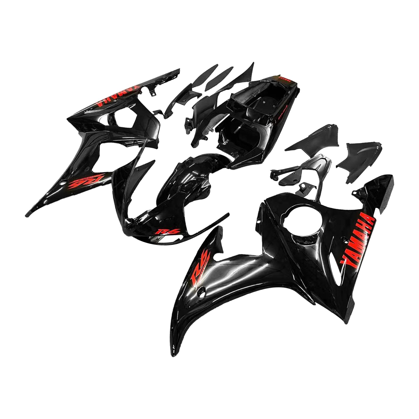 2005 Yamaha YZF 600 R6 Injeksjon Fairing Kit Bodywork Plastic ABS #146