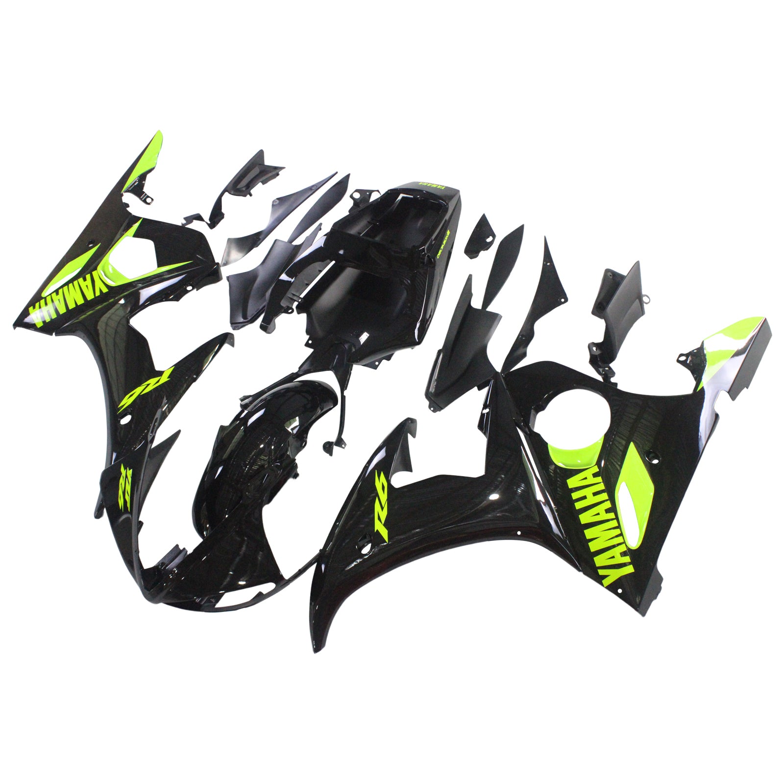 2005 Yamaha YZF 600 R6 Injektion Fairing Kit Bodywork Plastic ABS #149