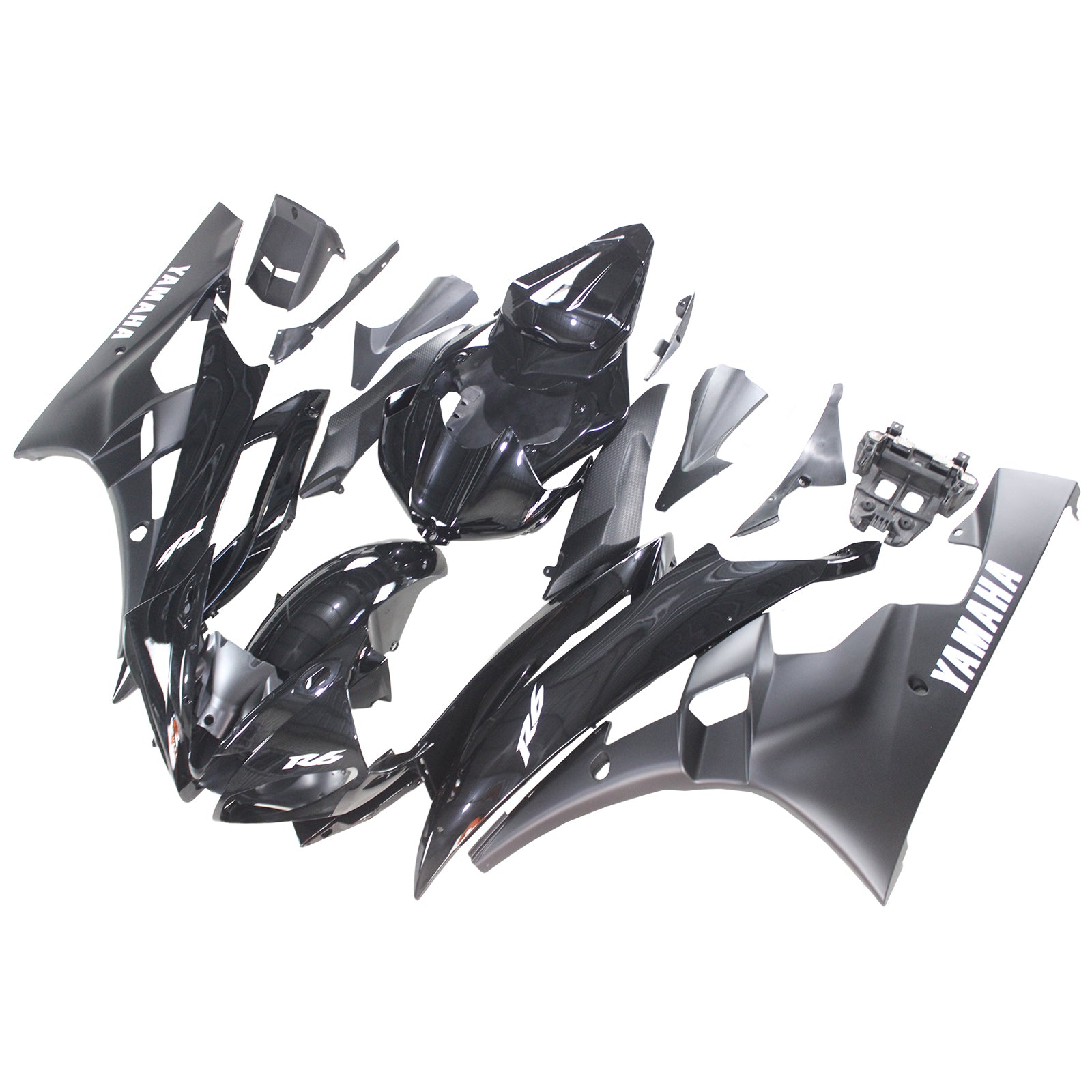 2006-2007 Yamaha YZF 600 R6 Amotopart injectiekuipset carrosserie kunststof ABS #107