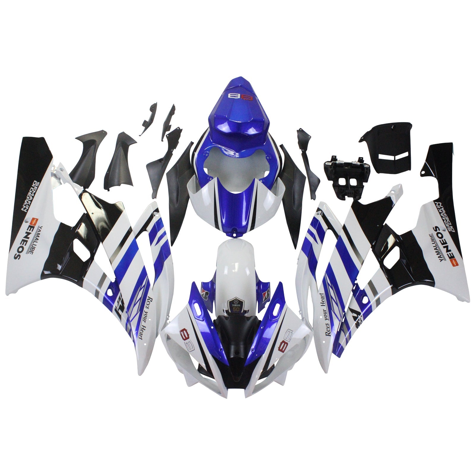 2006-2007 YAMAHA YZF 600 R6 Injektionsmässa kit Kroppsarbete Plast ABS #151
