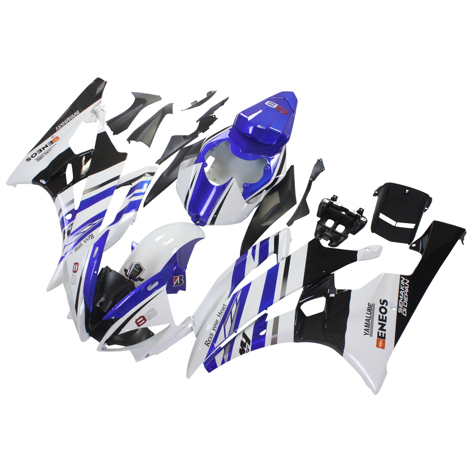 2006-2007 YAMAHA YZF 600 R6 Injektionsmässa kit Kroppsarbete Plast ABS #151