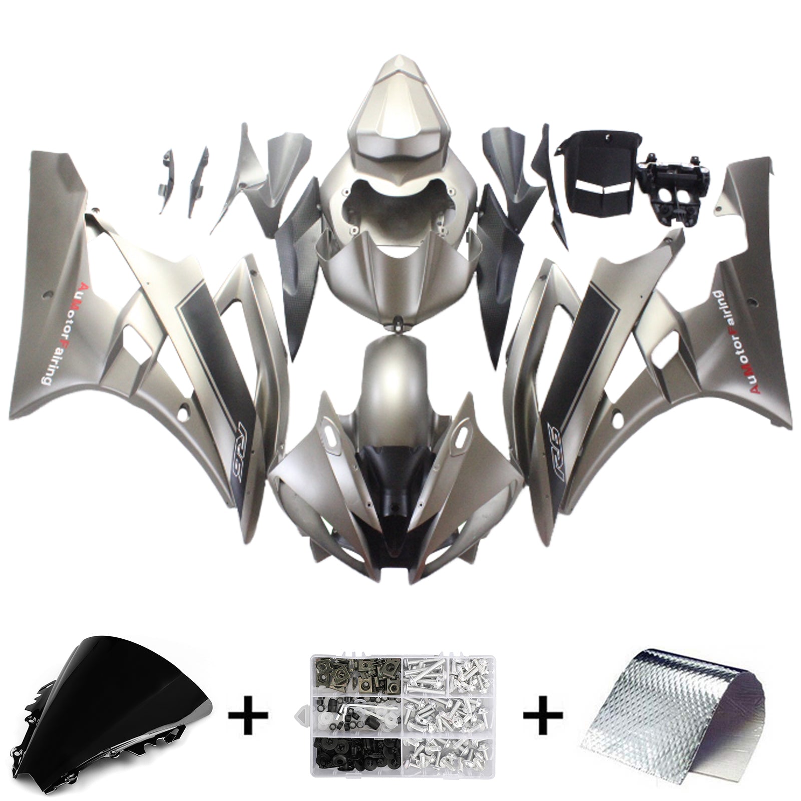 2006-2007 Yamaha YZF 600 R6 Injection Fairing Kit Bodywork Plastic ABS #155