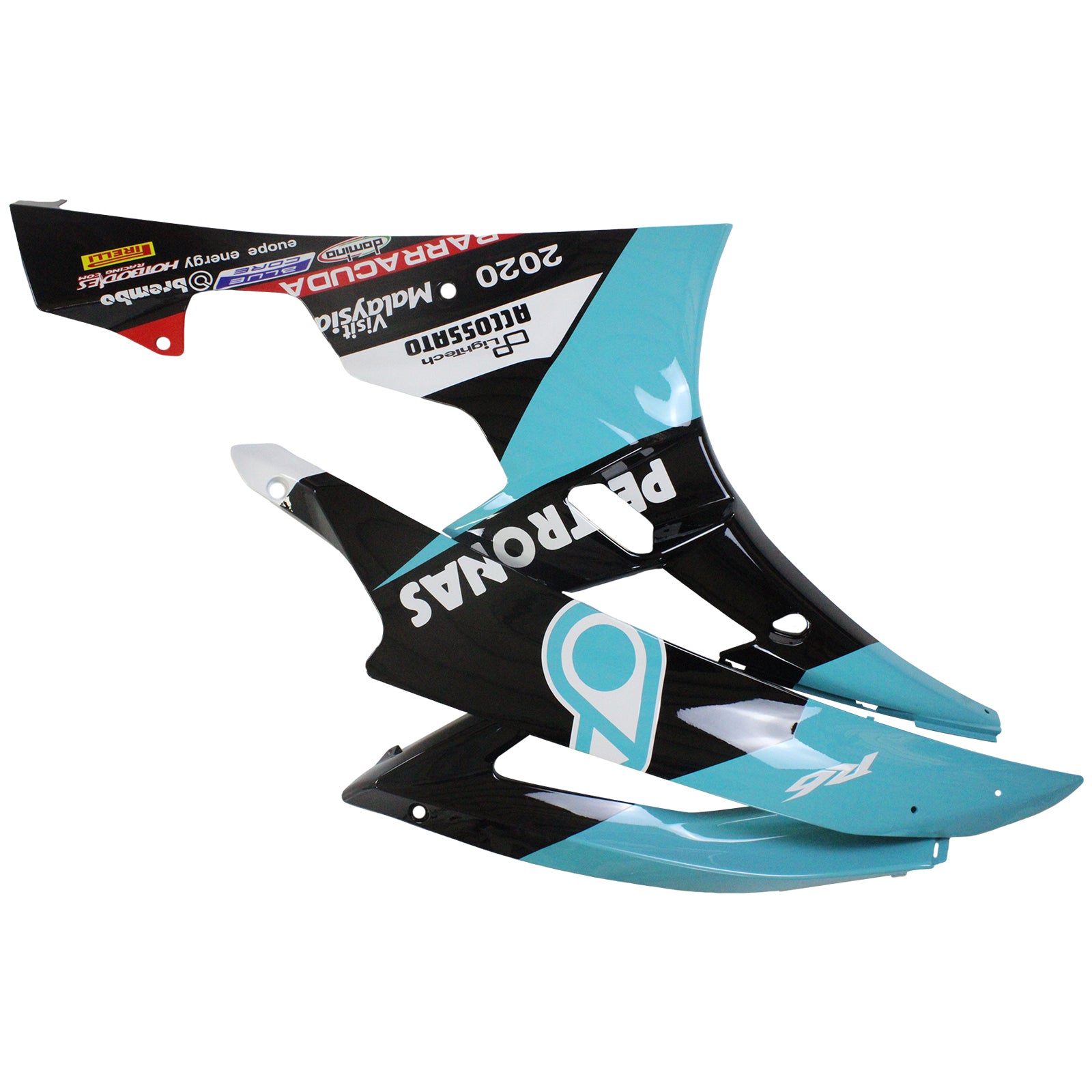 2006-2007 YAMAHA YZF 600 R6 Injektionsmässa kit Kroppsarbete Plast ABS #157