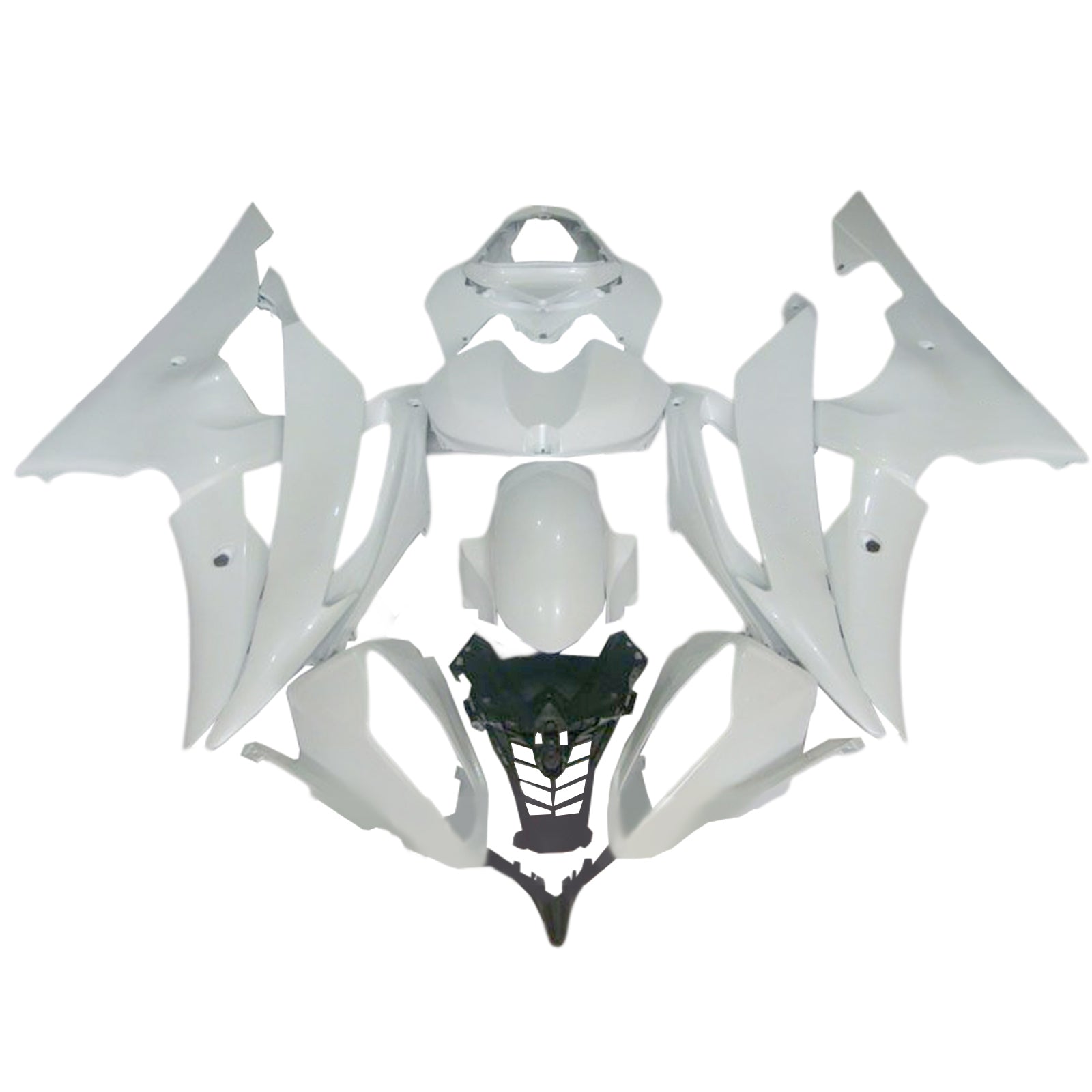 Carenados de carreras blancos Yamaha YZF-R6 2008-2016 genéricos