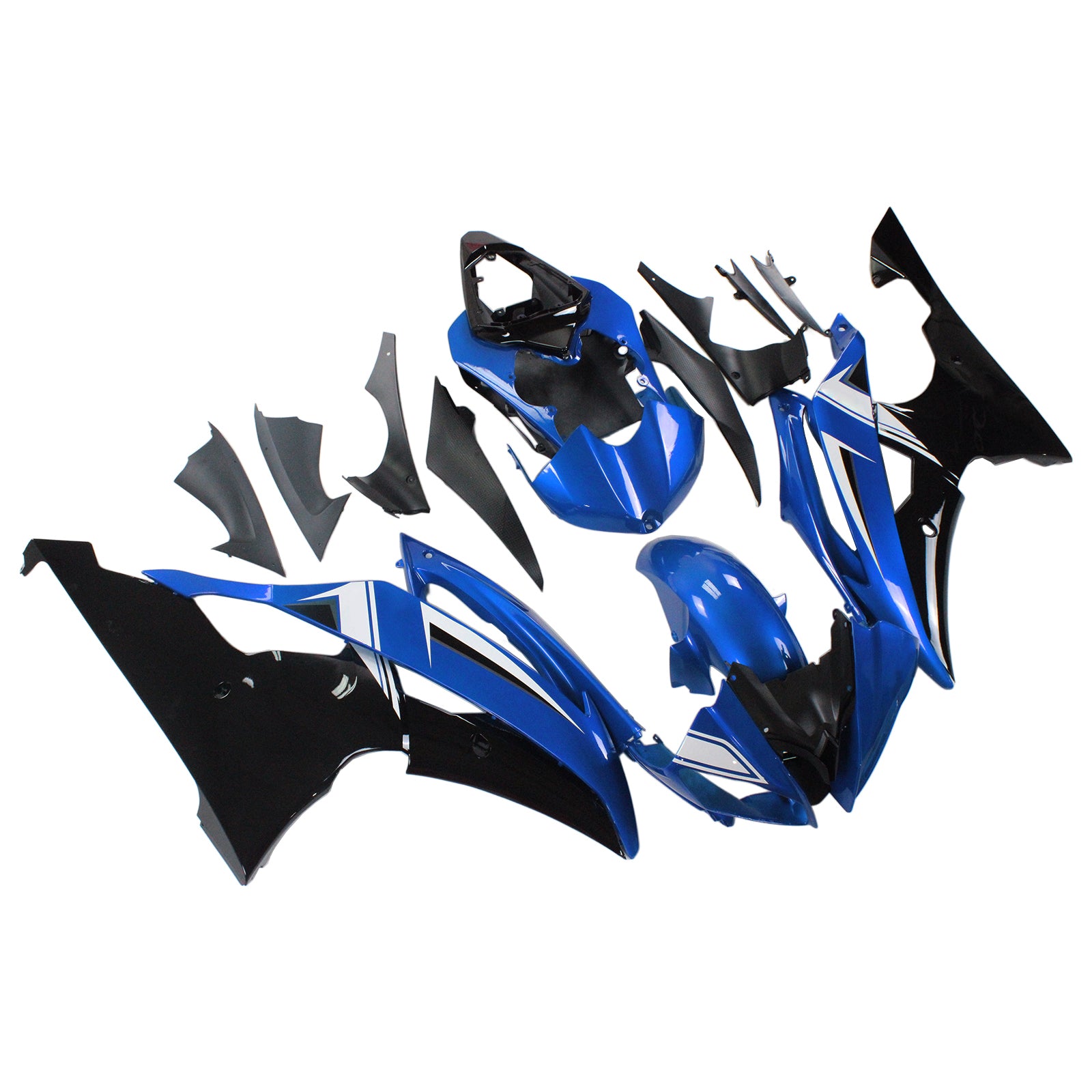 2008-2016 Yamaha YZF 600 R6 Amotopart Kit de carénage d'injection carrosserie plastique ABS #113