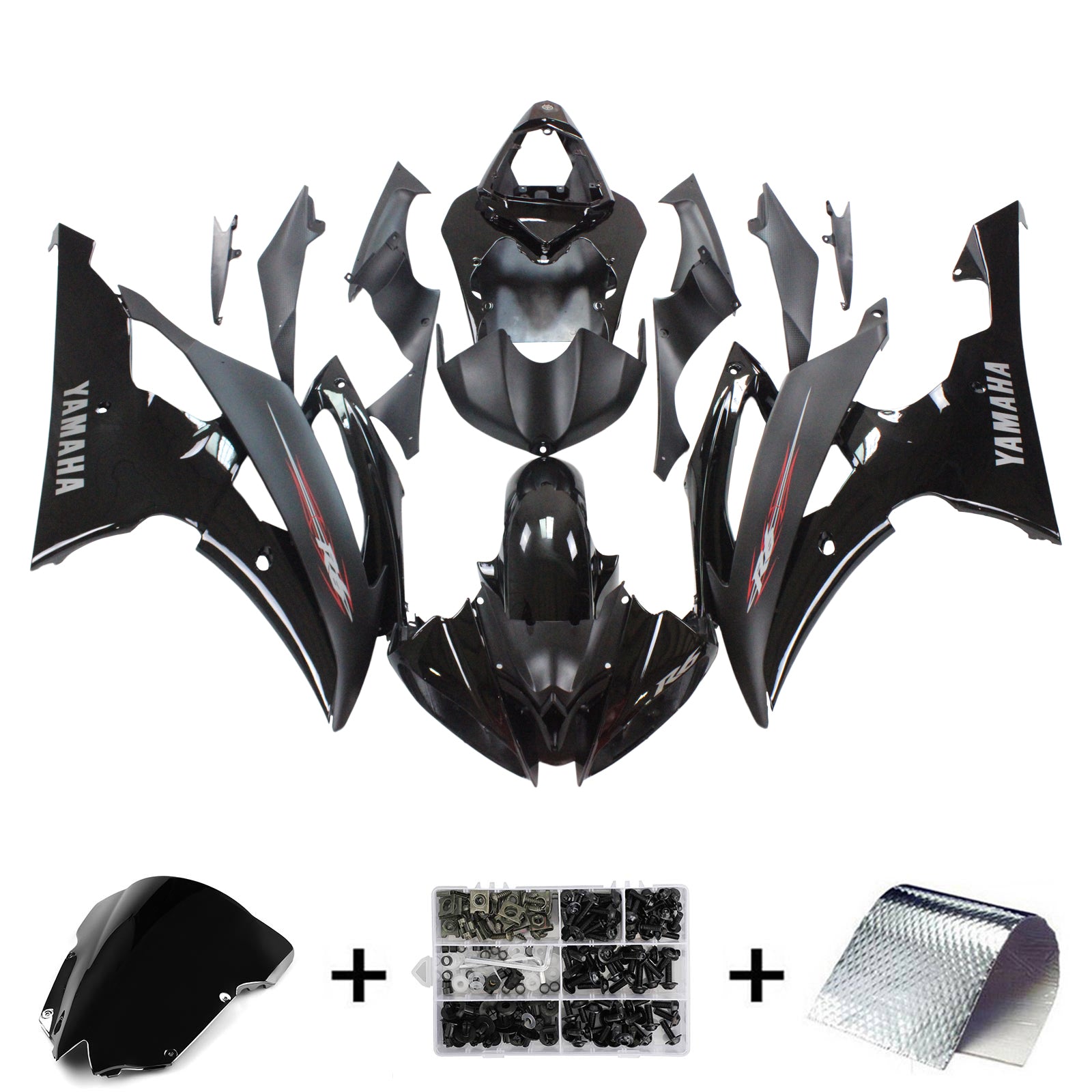 2008-2016 Yamaha YZF 600 R6 Injectiekuipset Carrosserie Kunststof ABS #132