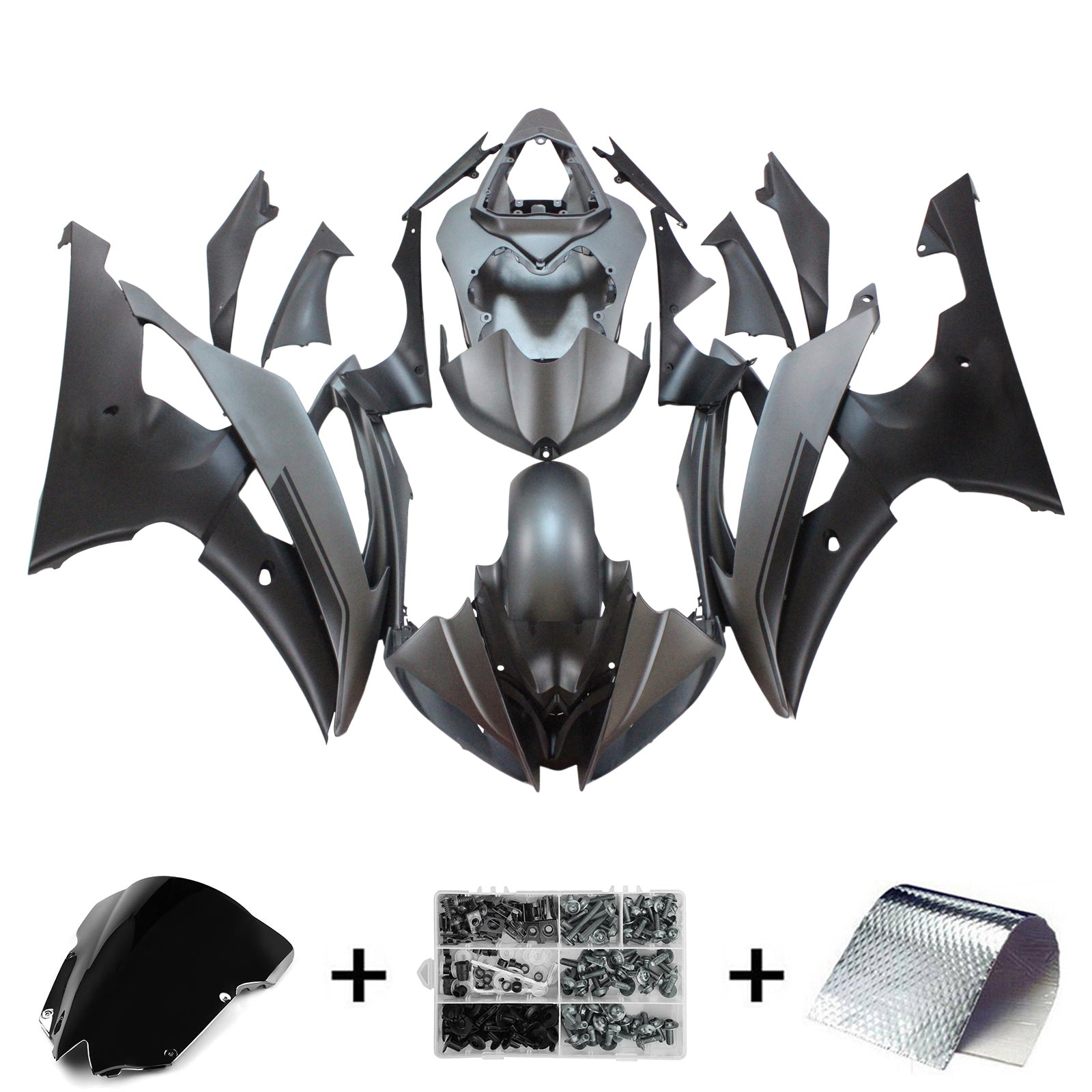 2008-2016 YAMAHA YZF 600 R6 Injektion Fairing Kit Bodywork Plastic ABS #133