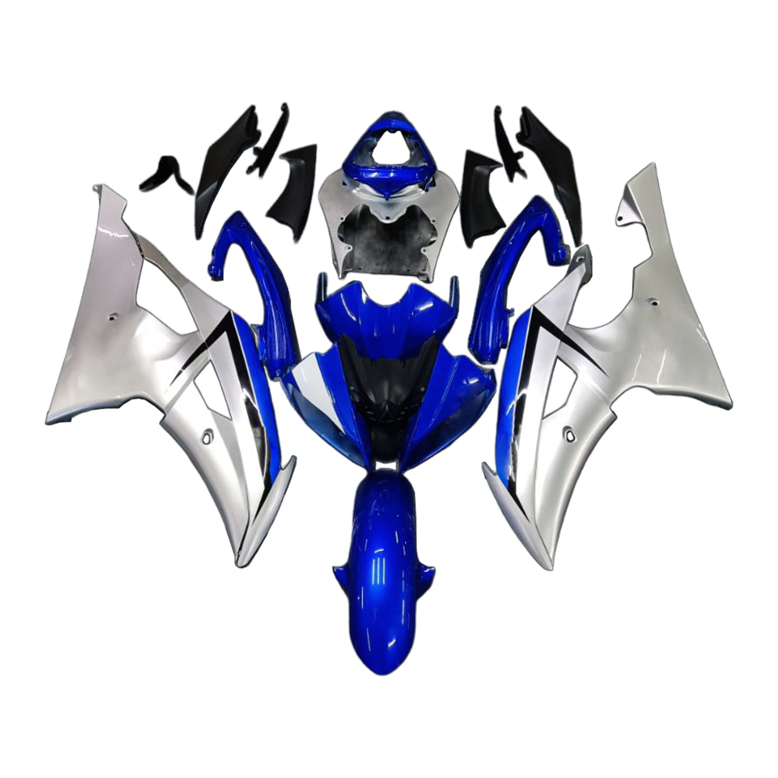 2008-2016 Yamaha YZF 600 R6 Amotopart Kit de carenado de inyección Carrocería Plástico ABS # 139