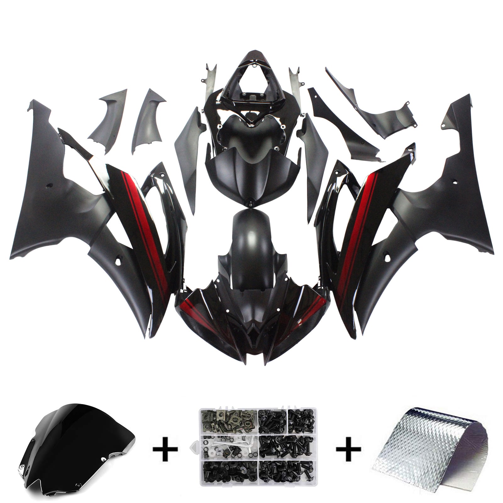 2008-2016 YAMAHA YZF 600 R6 Injektionsmässa kit Bodywork Plastic ABS #150