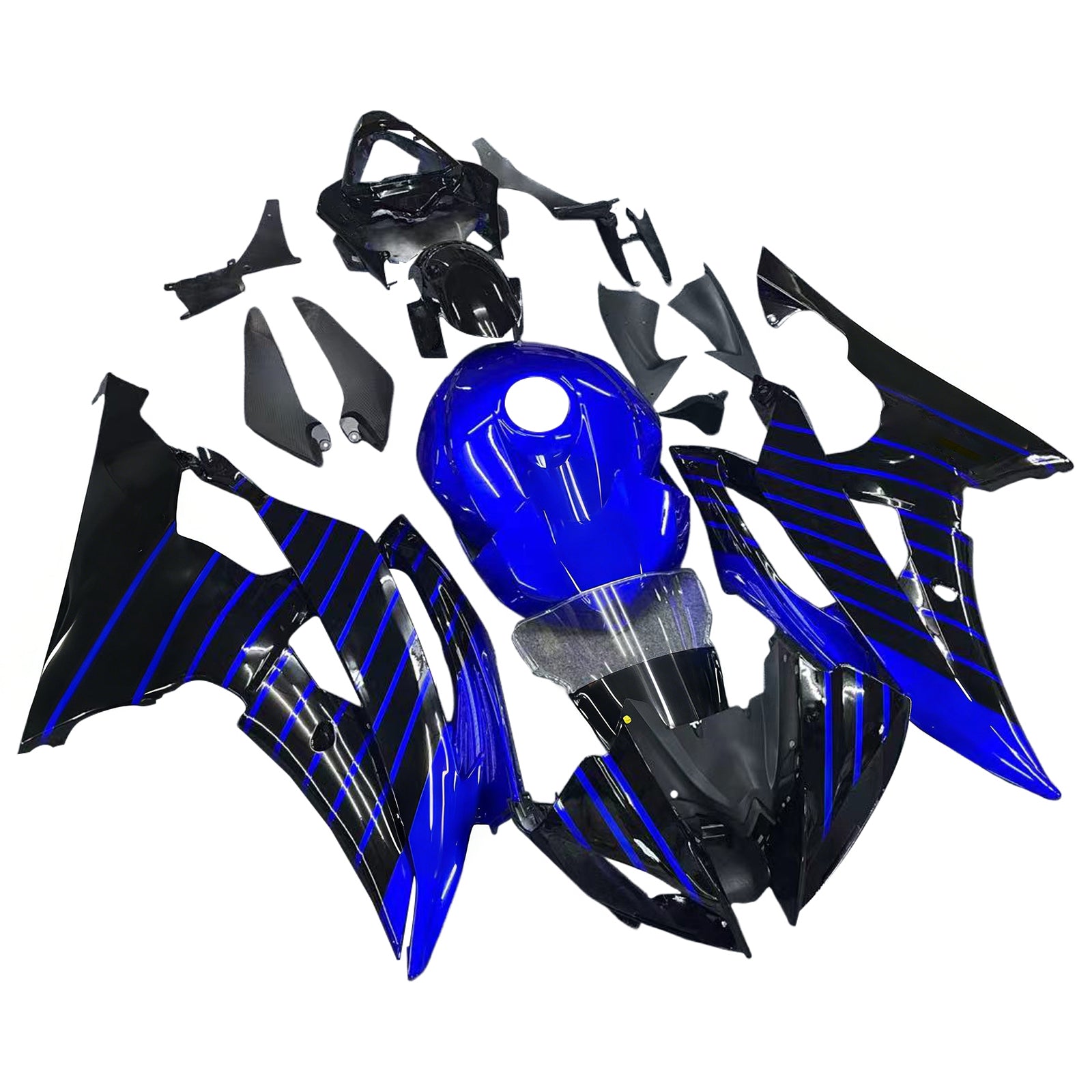 2008-2016 Yamaha YZF 600 R6 Kit de carenagem de injeção de injeção Plástico ABS #190