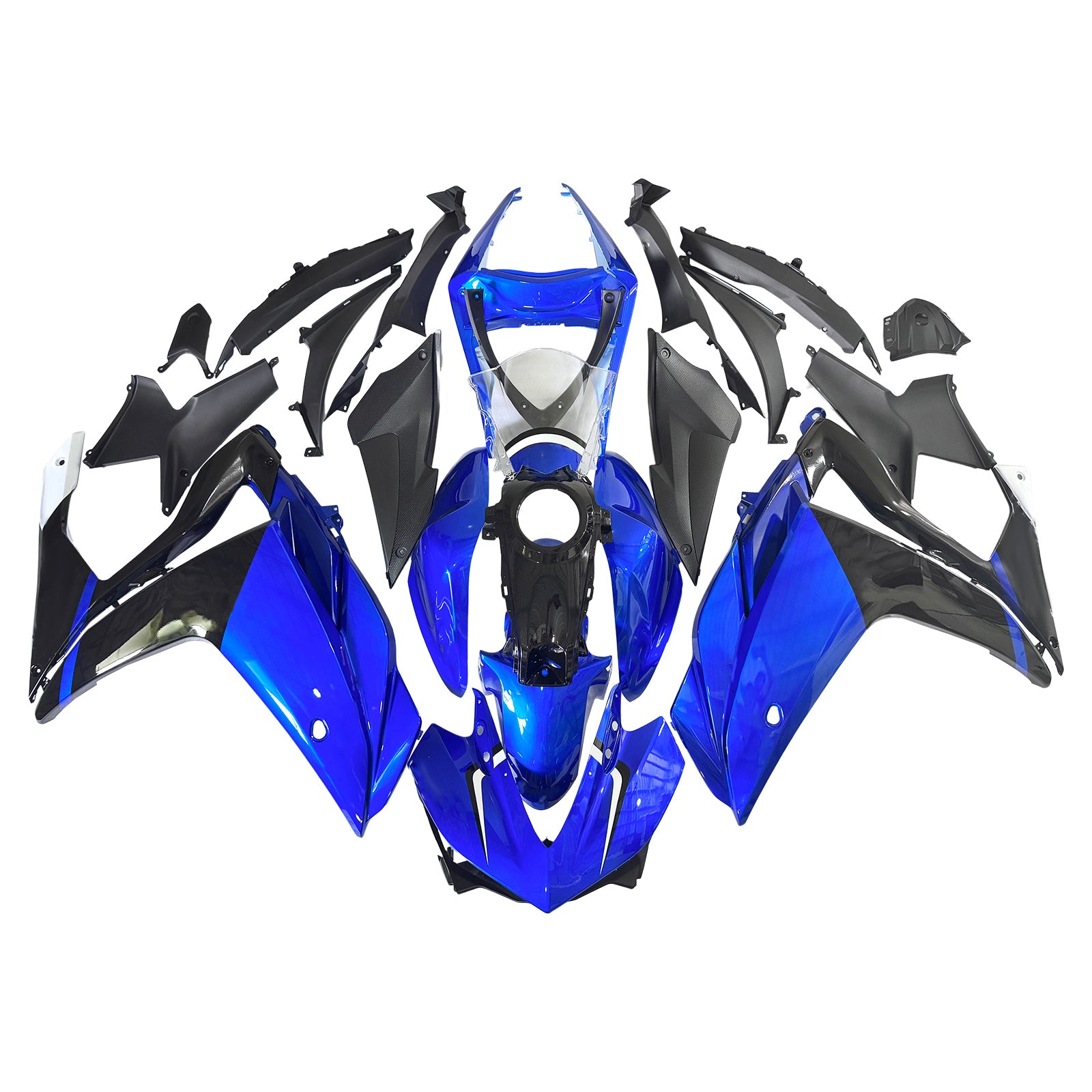 Yamaha YZF R3 uit 2014-2018 & 2015-2017 YZF R25 Blauw Zwarte Kuipset