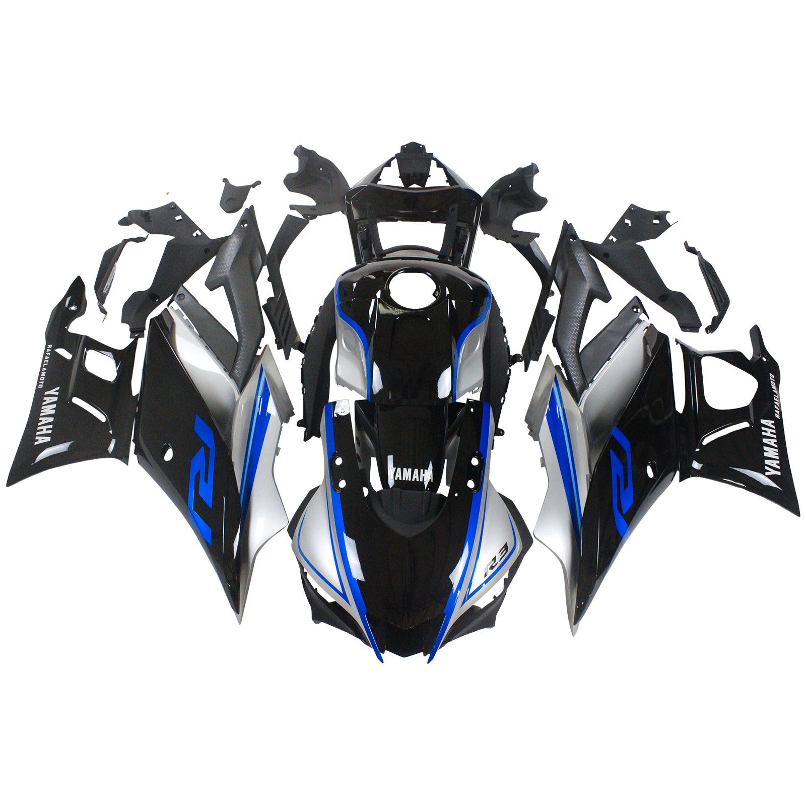 2019-2021 YAMAHA YZF-R3 R25 Amotopart Injection Fairing Kit Bodywork Plastic ABS #118