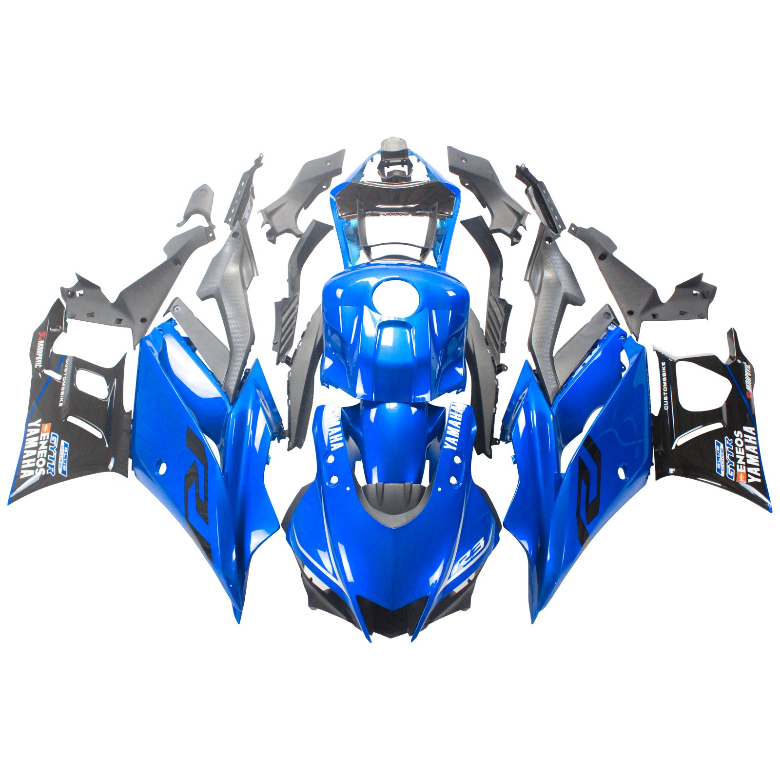 2019-2021 YAMAHA YZF-R3 R25 AMOTOPART INJEKTION FAIRING KIT BOODYWORK PLAX ABS #124