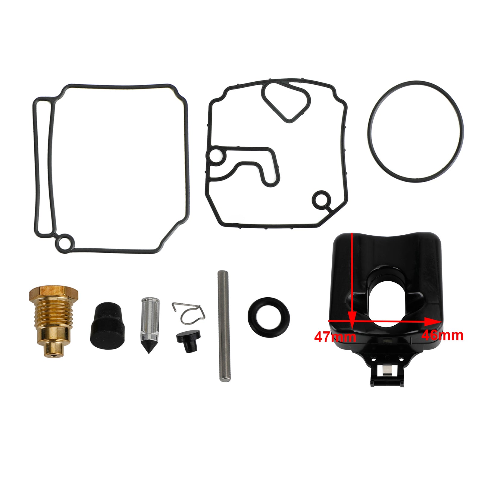 Carburetor Carb Rebuild Kit 6H2-W0093-10-00 Fit for Yamaha 3 Cyl 2.834 Bore 70HP 1992-2009