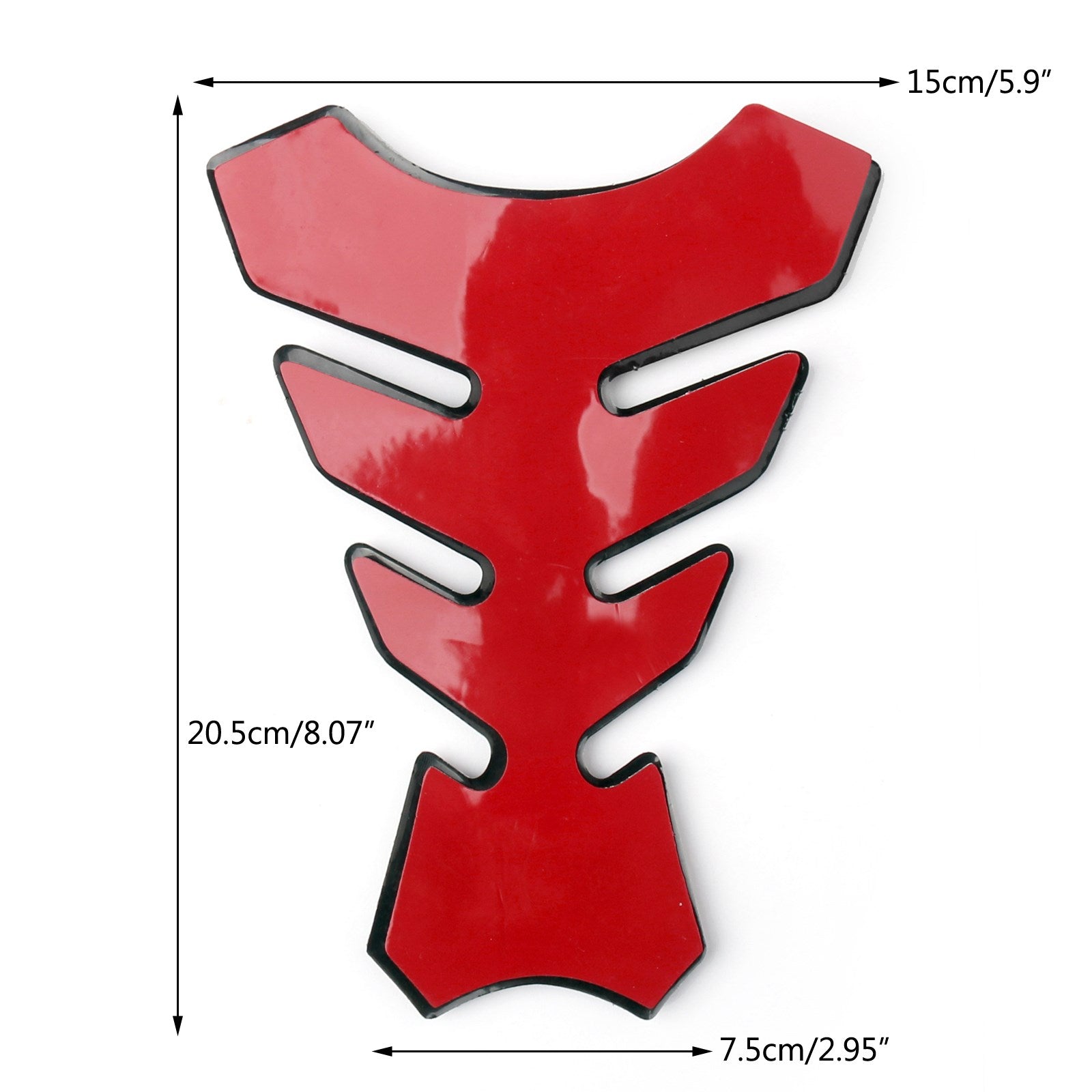Adhesivo universal de goma 3D para tanque de gasolina y combustible de motocicleta, color azul genérico