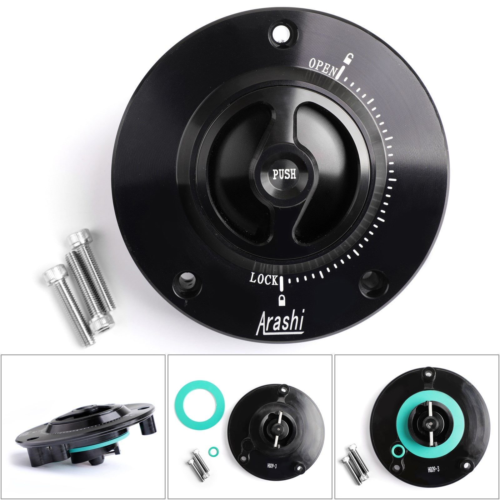 Quick Release Fuel Gas Cap Black For Suzuki SV650 SV650S SV1000 SV1000S 03-18