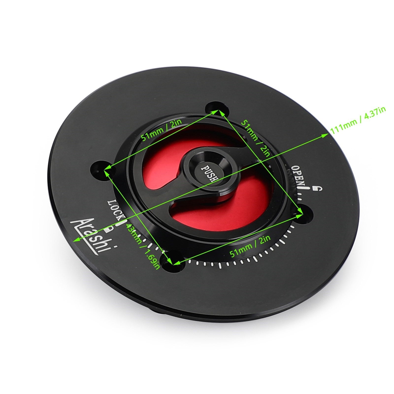 Quick Release Fuel Gas Cap Black For Kawasaki Ninja 400 650 ZX-6R 2019-2022