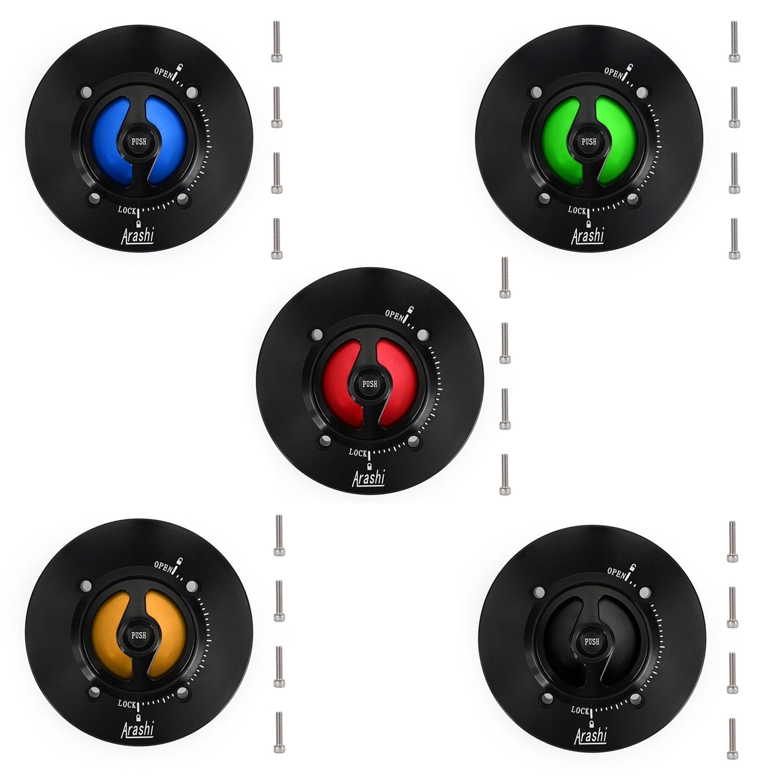 Quick Release Fuel Gas Cap Black For Kawasaki Ninja 400 650 ZX-6R 2019-2022