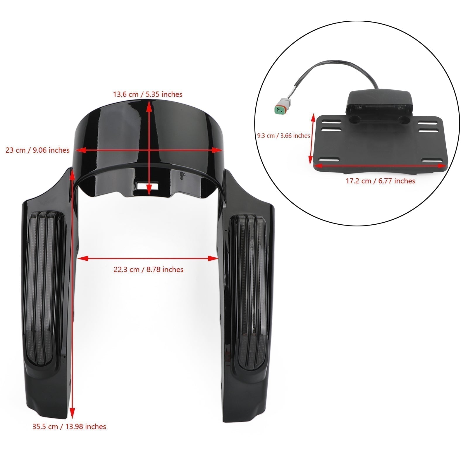 2016-2018 Road Glide Ultra Fltru bakre fender LED-ljus