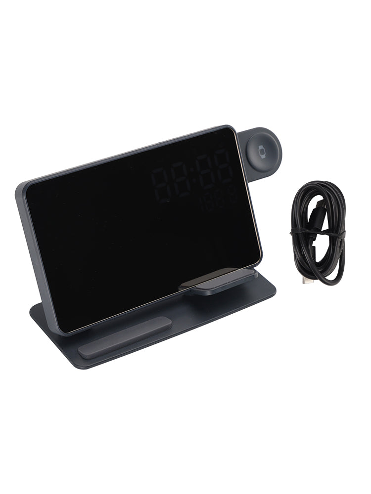 6-in-1 Wireless Charging Station Charger Clock for iPhone 17 16 15 Apple Watch