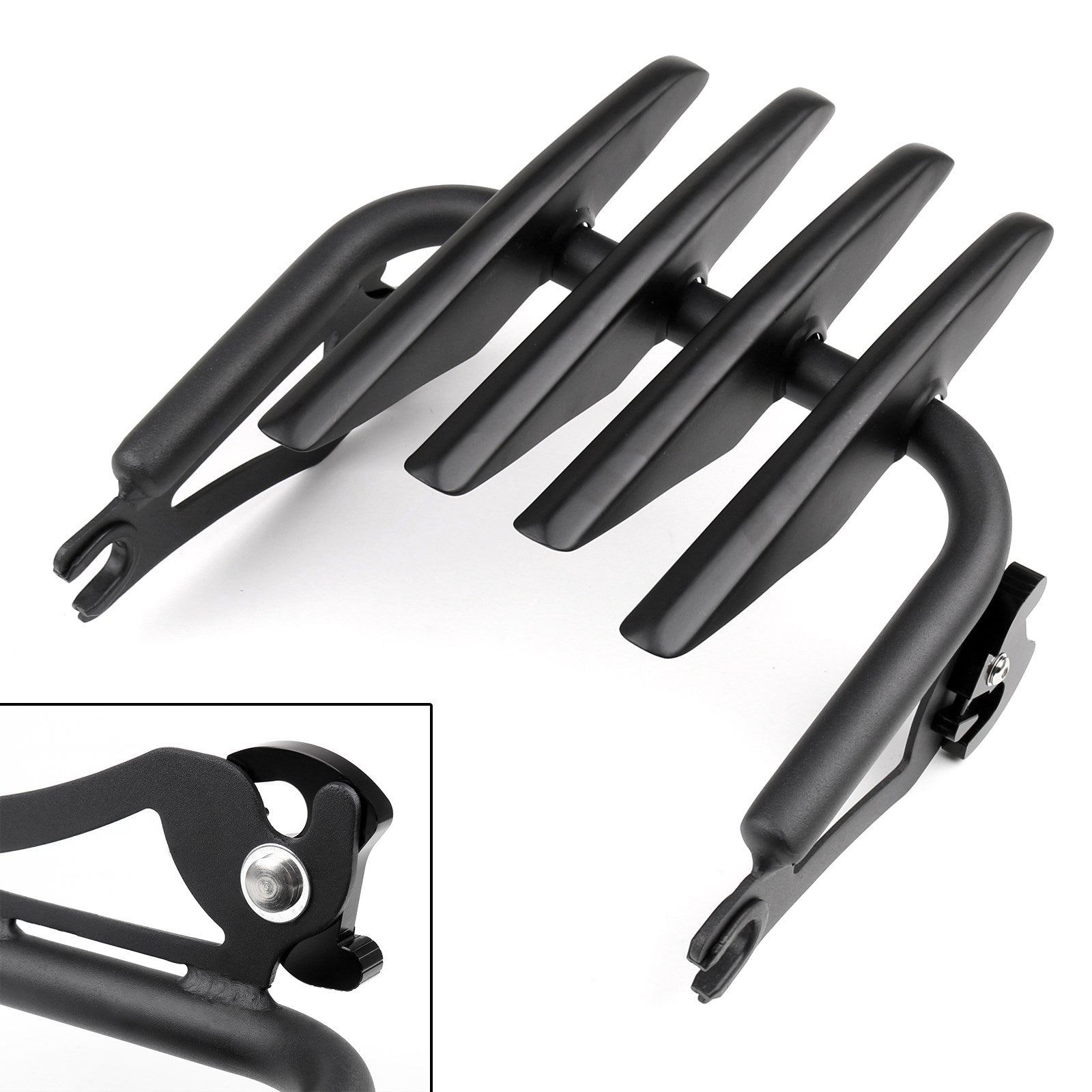 Rack de bagagem furtiva destacável para visitar FLHX FLHR FLHT FLTR 09+ BLK