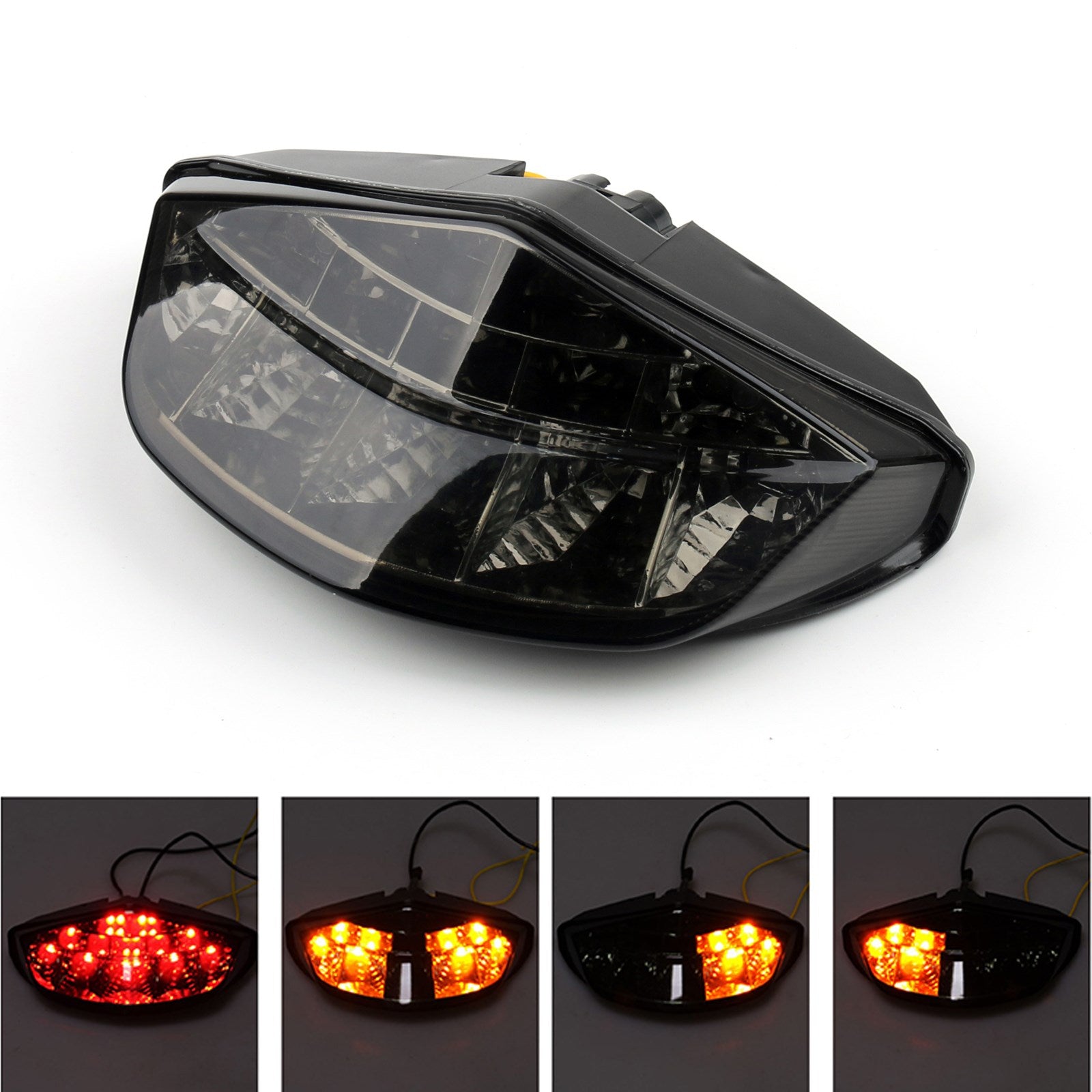 Luces traseras LED integradas intermitentes para DUCATI Monster 696 795 796 1100 Smoke