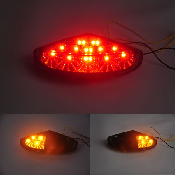 Luces traseras LED integradas intermitentes para DUCATI Monster 696 795 796 1100 Smoke