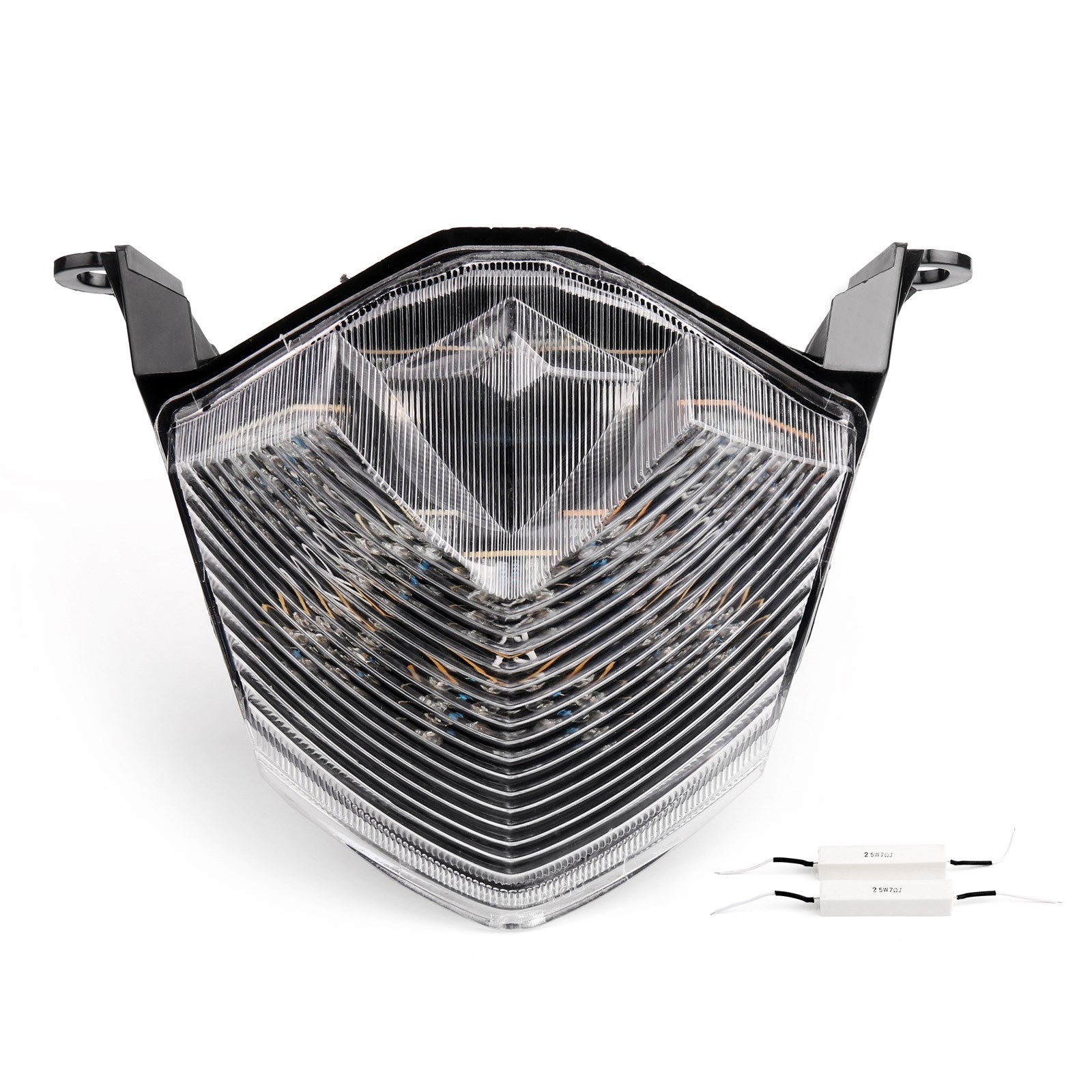 Intermitentes de luz trasera LED integrados para Kawasaki Z750 Z1000 ZX6R ZX10R transparente