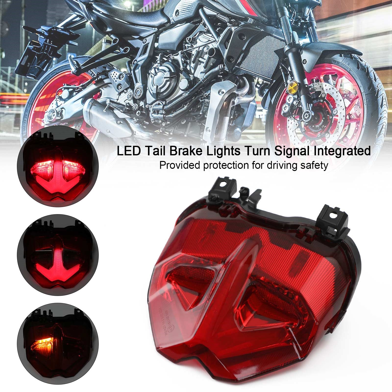Achterremlichten richtingaanwijzer geïntegreerd voor YAMAHA MT-09 MT10 SP 2021-2022 Generiek