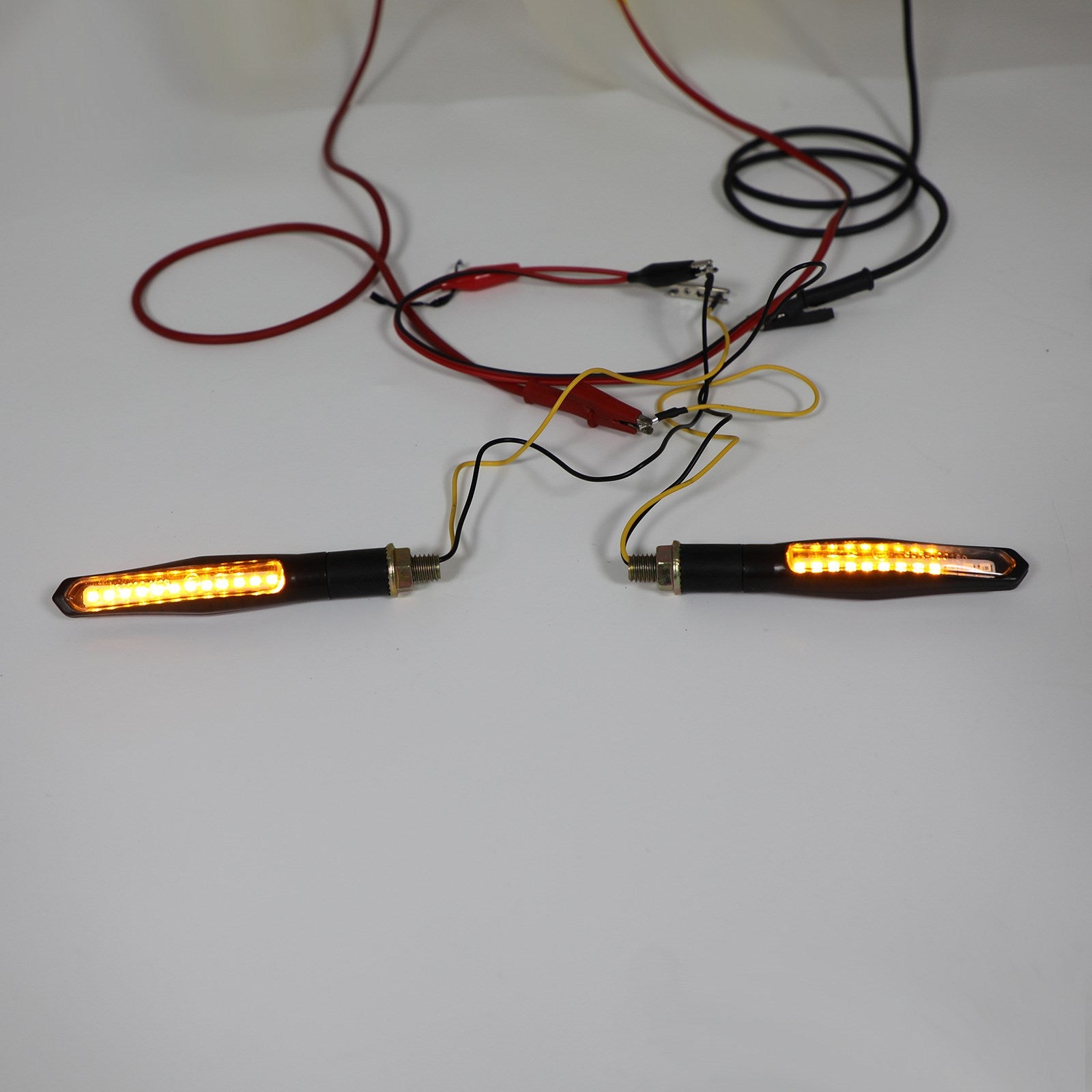 2x M10 LED de flujo secuencial luces indicadoras de señal de giro para motocicleta lámpara ámbar