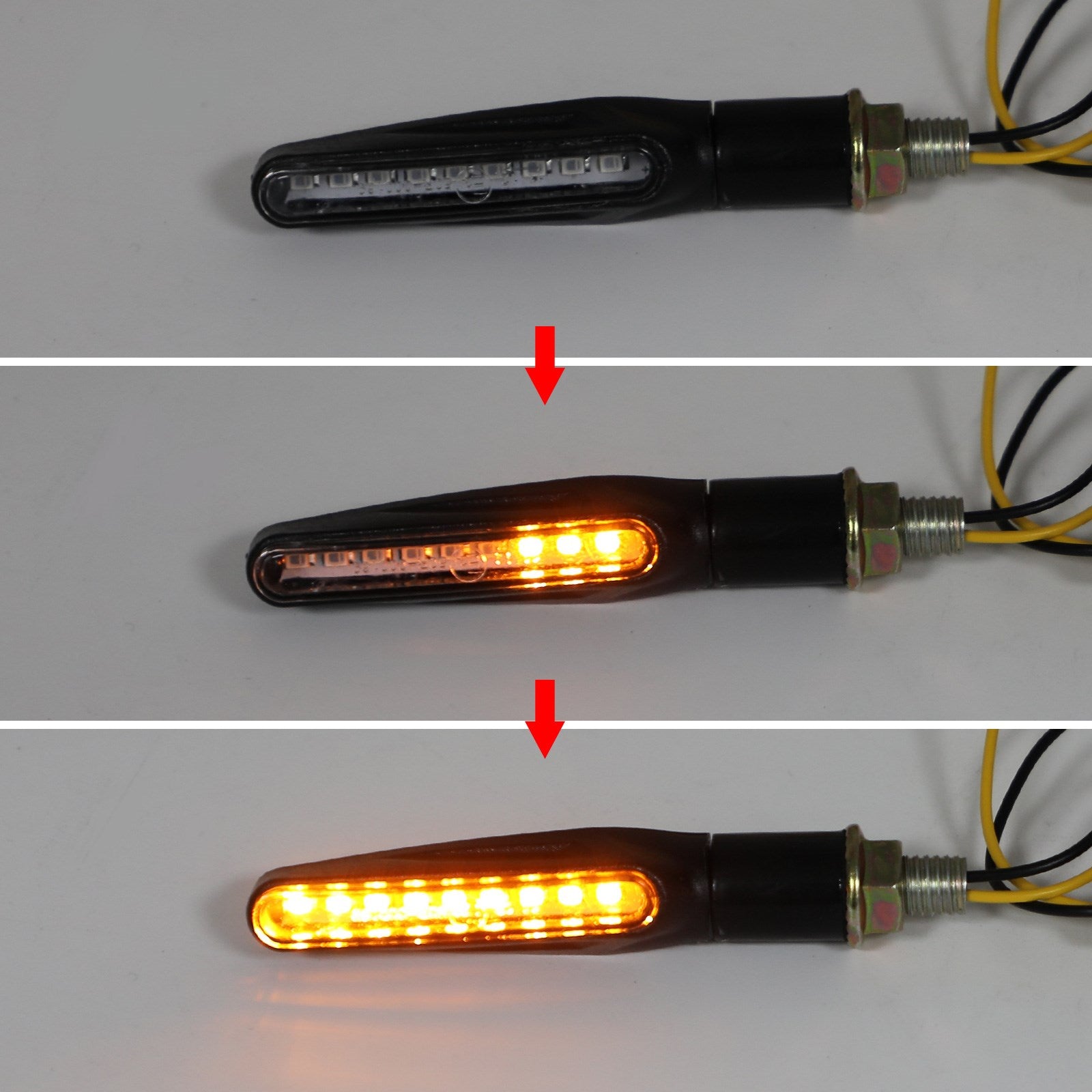 Luz indicadora de señales de giro para motocicleta M10, intermitente, Scooter Chopper Cafe Racer