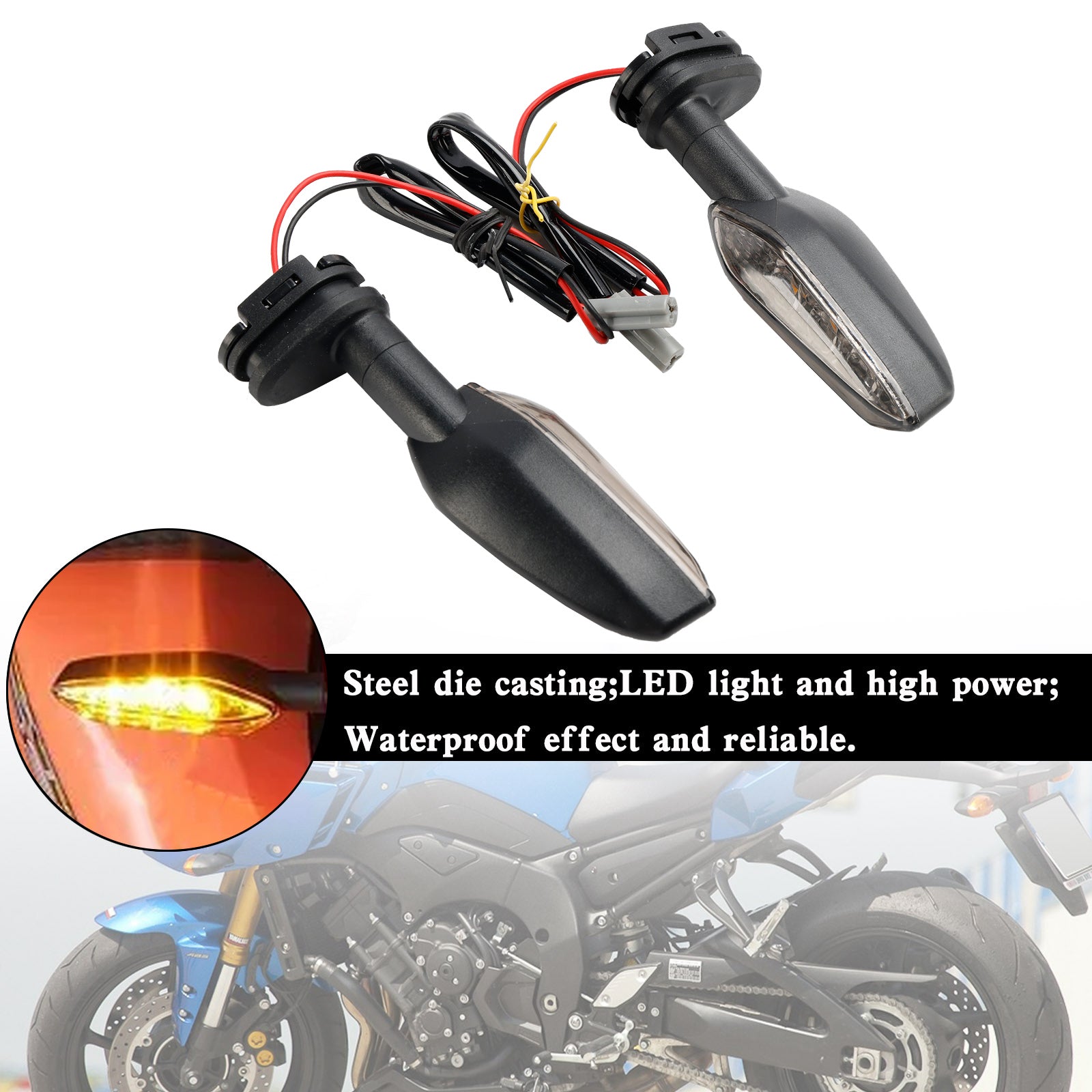 Clignotants LED, voyants ambre pour Yamaha XJ6N 2009 – 2016