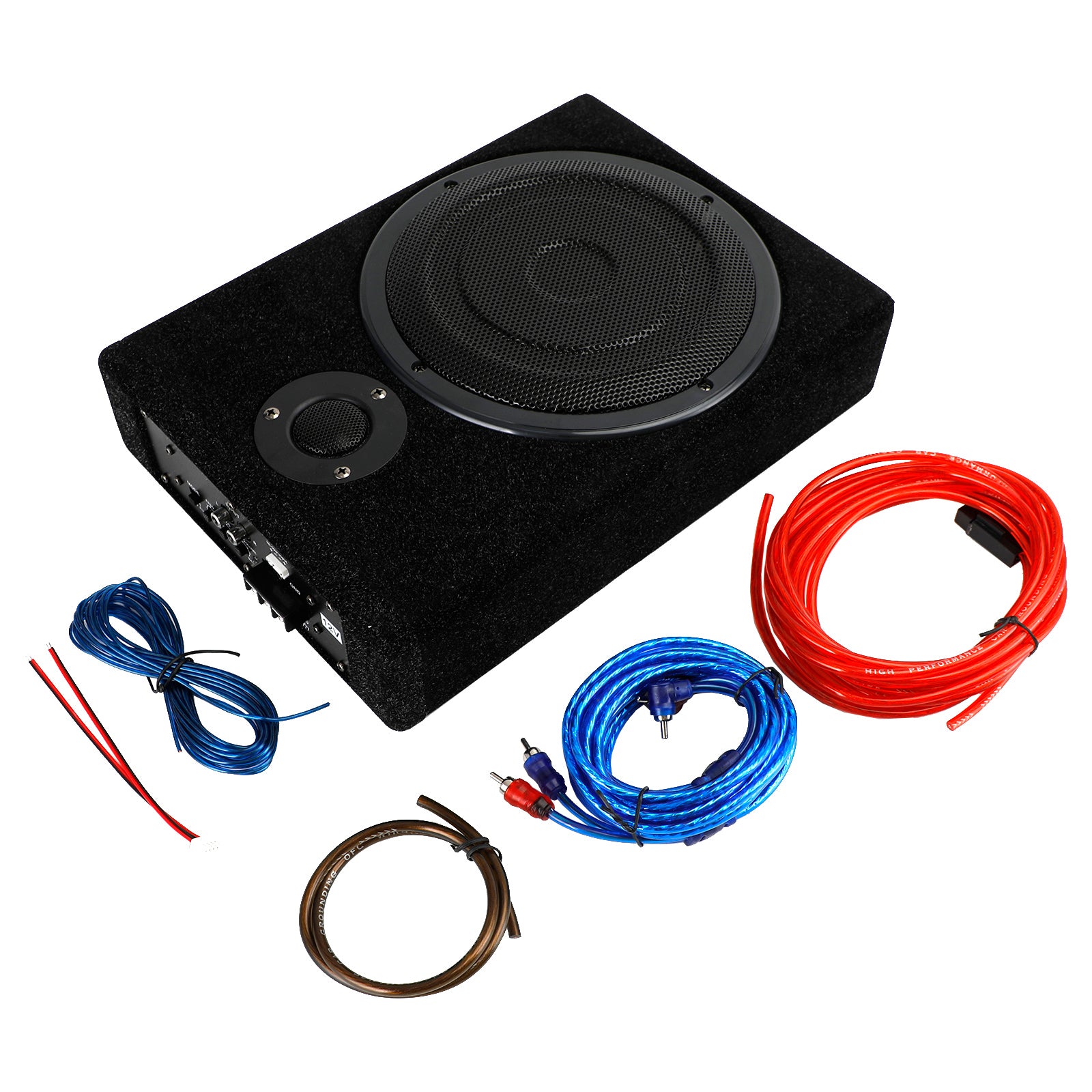 8" 600W Car Subwoofer Under-Seat Amplifier Speaker Audio Sub Woofer Slim Box US