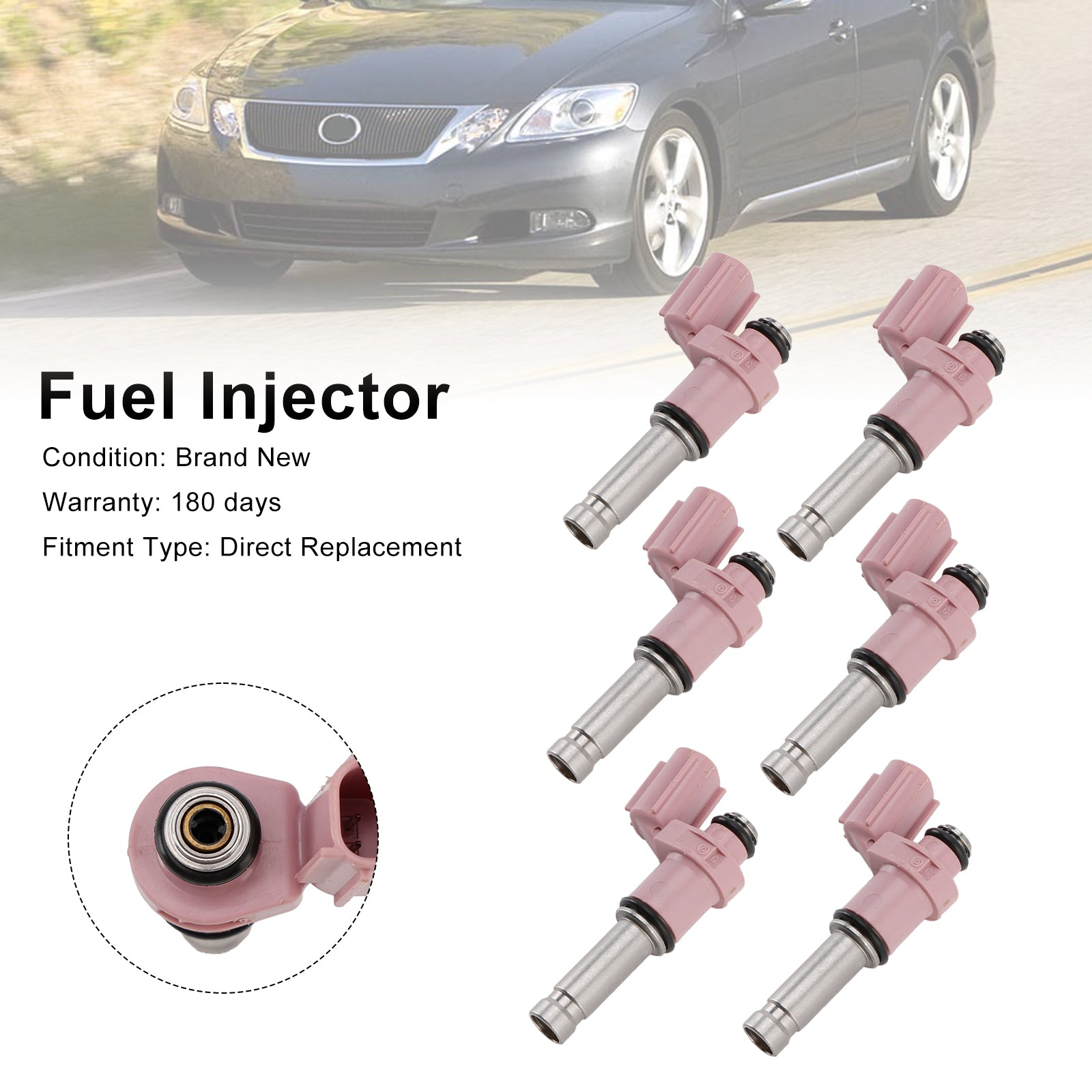 6st Fuel Injector 23250-31070 Fit Lexus GS350 3.5L V6 2007-2015 Fit RC350