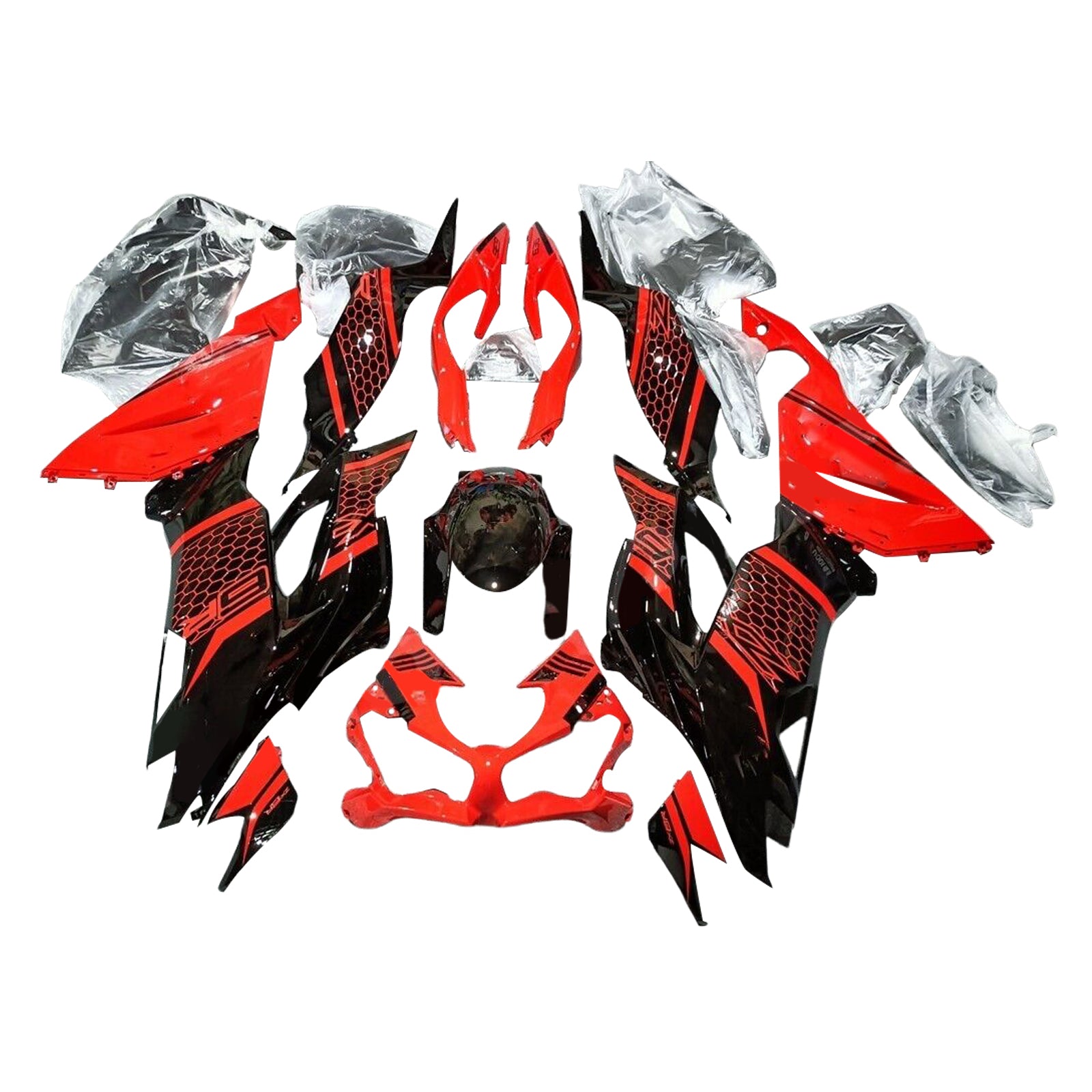 2019-2023 Kawasaki ZX6R Kit de camerage d'injection de camers de carrosserie en plastique