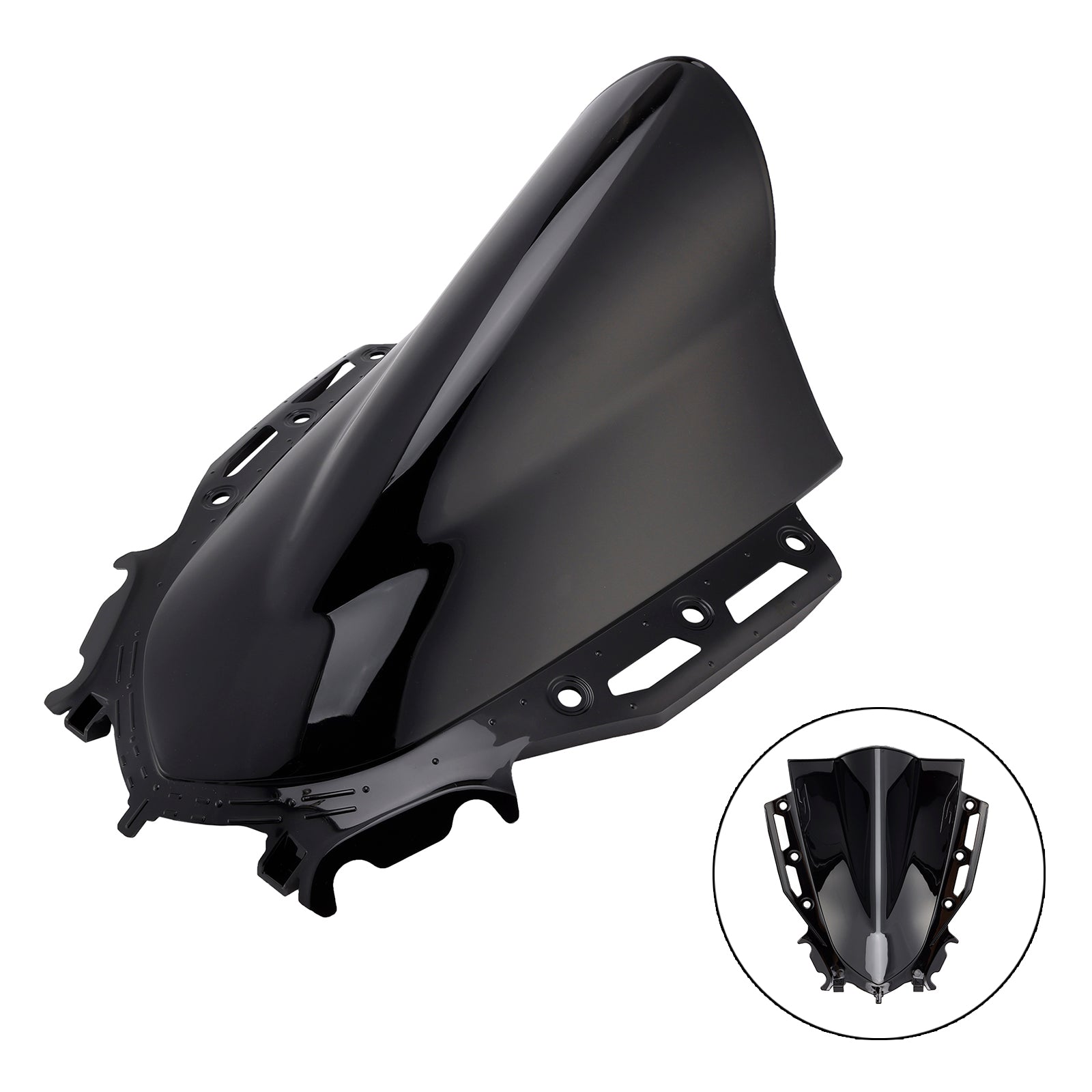 Černé sklo čelného skla vhodné pre Yamaha YZF R15 V4 2021-2024