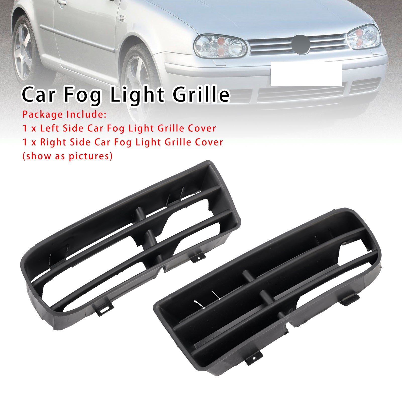 1998-2004 VW Golf IV MK4 1 paar voorbumper mistlamp grill cover bezel 1J0853665B 1J0853666E