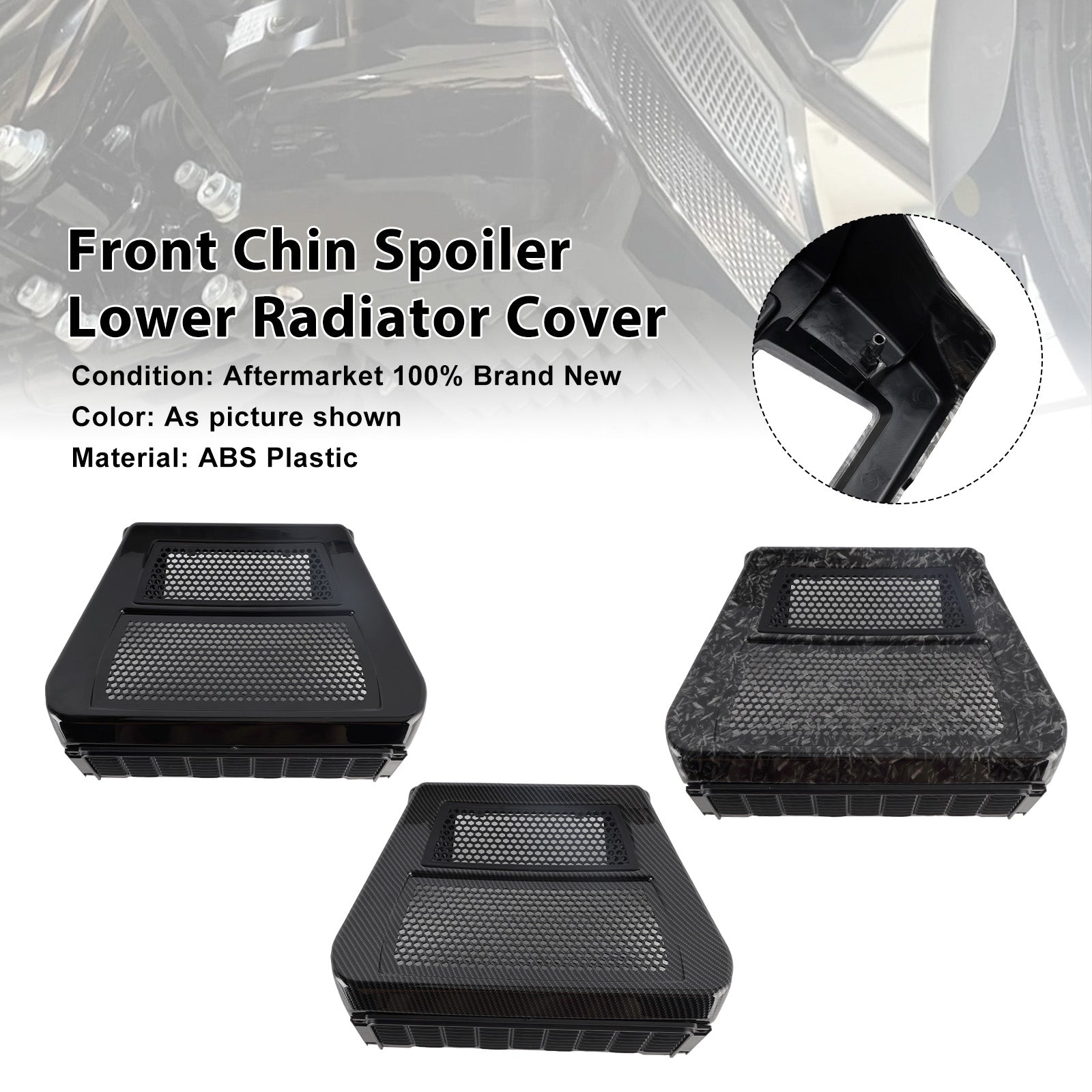 Lower Chin Spoilers Radiator Guard Cover For CVO Street Glide FLHXSE 2023-2025