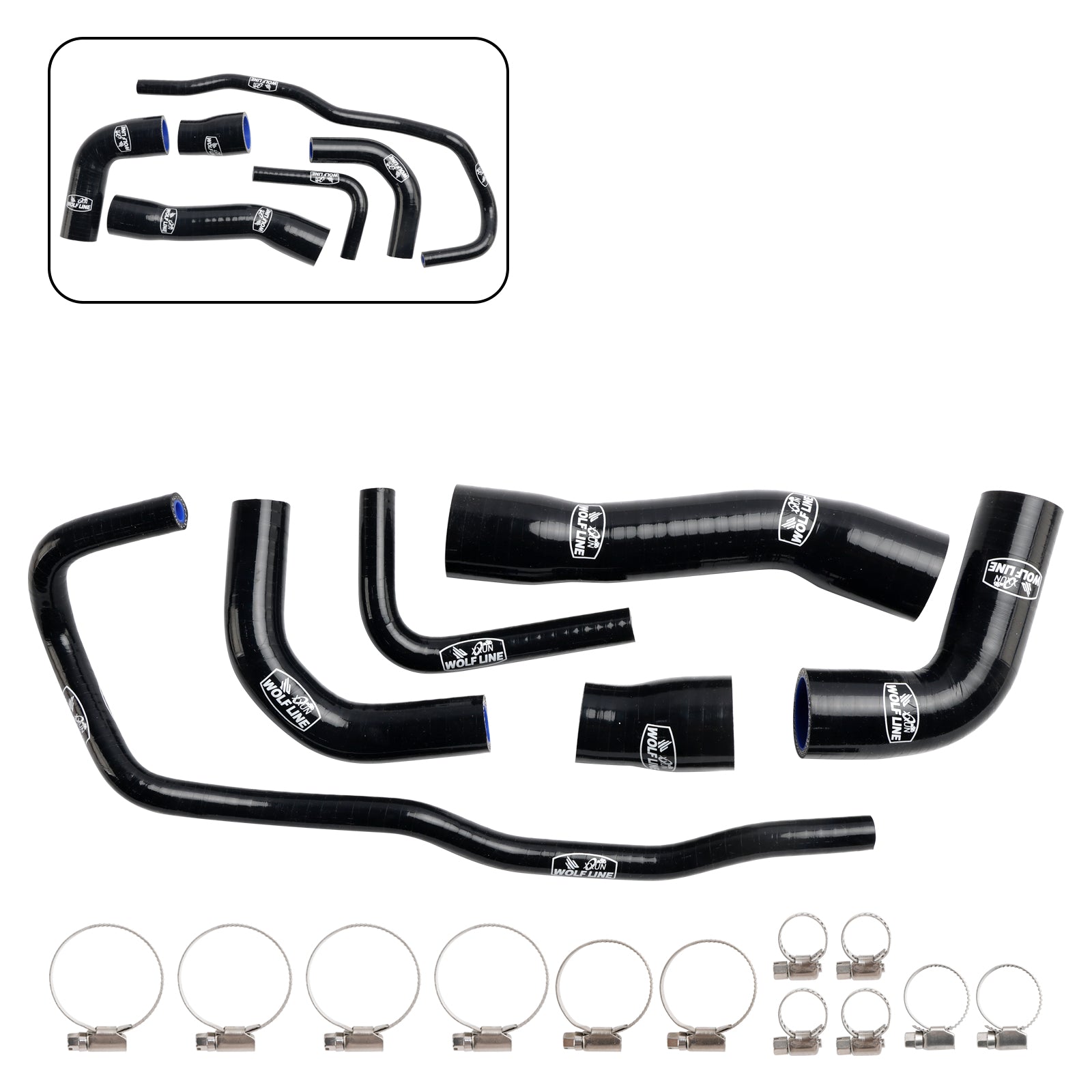 2021-2024 BMW S1000XR Silikon Radiator kjølevæskesett Kit