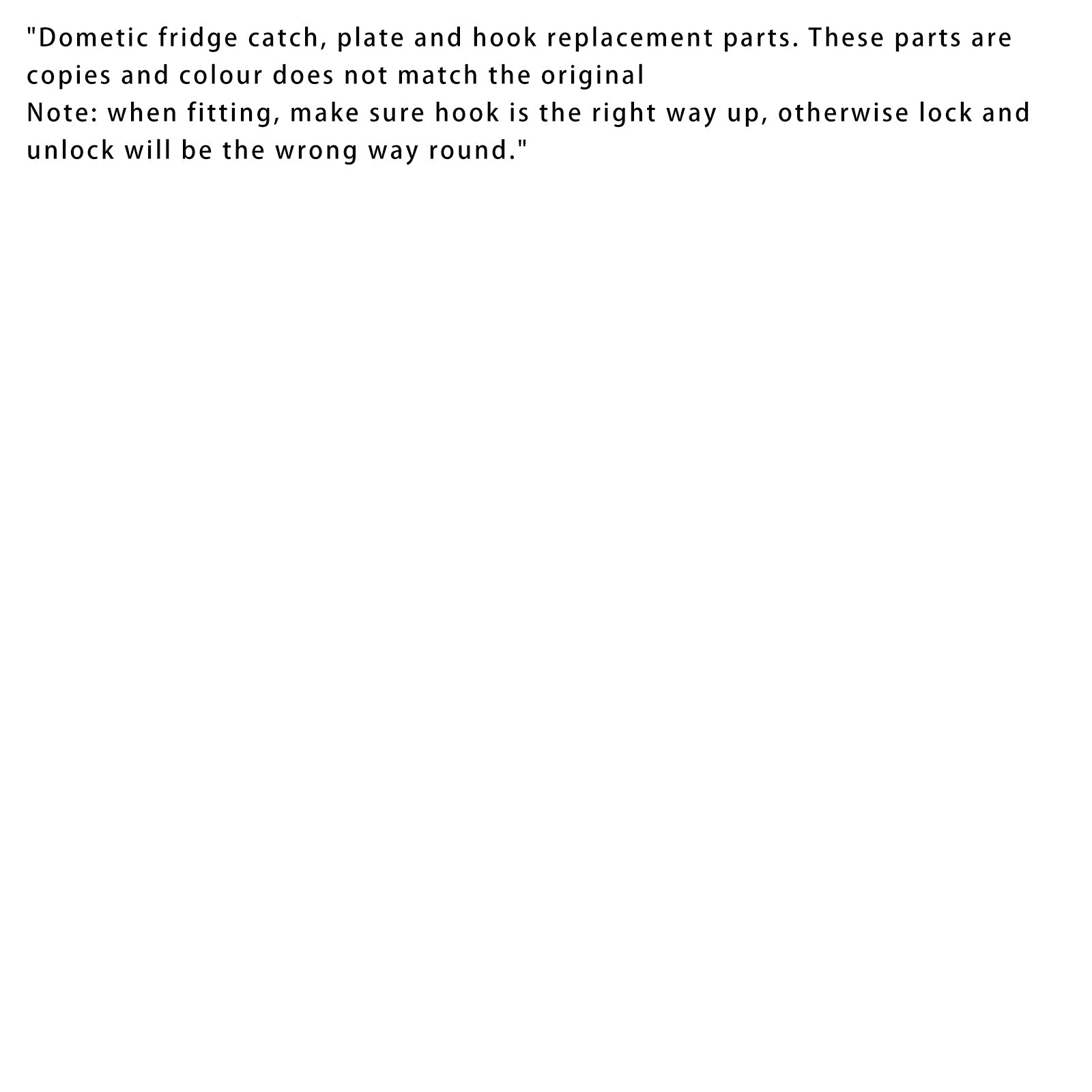 dometic Cierre/cerradura para puerta de frigorífico + placa trasera para caravana/autocaravana