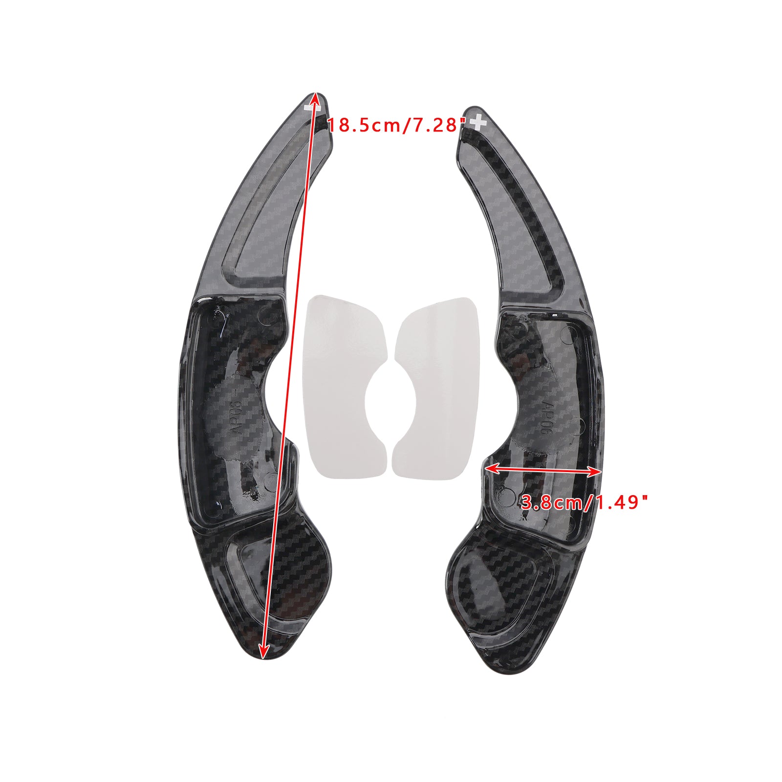 Capas de extensão de shifter de roda de carbono com look de carbono