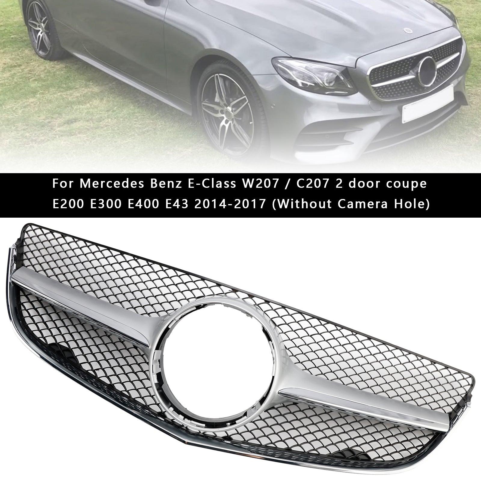 Mercedes-Benz Classe E (2014, 2015, 2016, 2017) W207 Calandre de pare-chocs avant de coupé