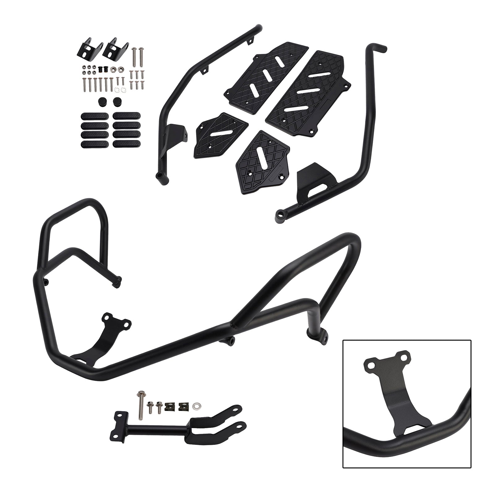 Crash Bar Upper+Lower Engine Guard Frame Fit Black For Honda Adv350 2022-2025 24