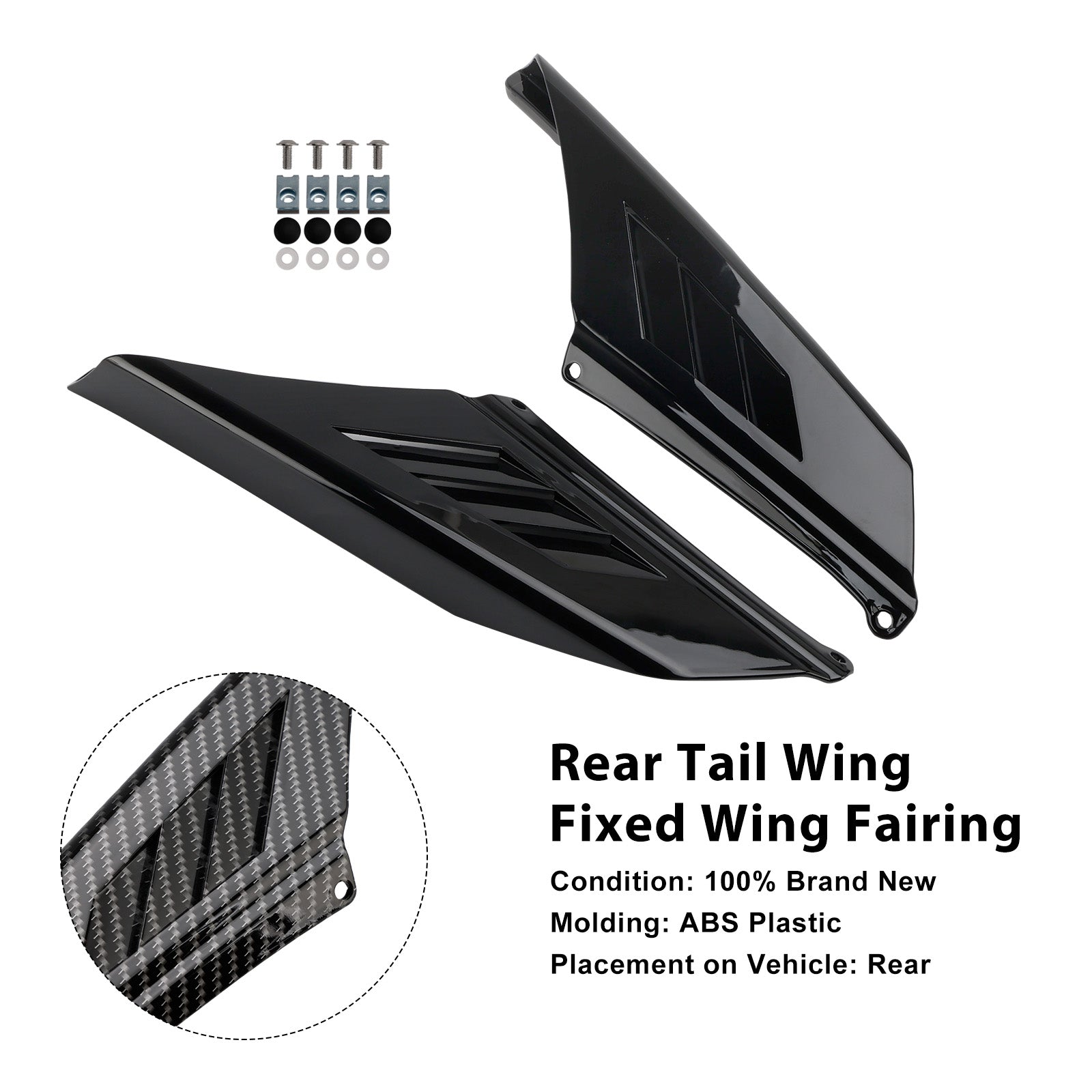 2023-2025 Kawasaki NINJA ZX-4R ZX-4RR Carénage d'aile arrière à aile fixe
