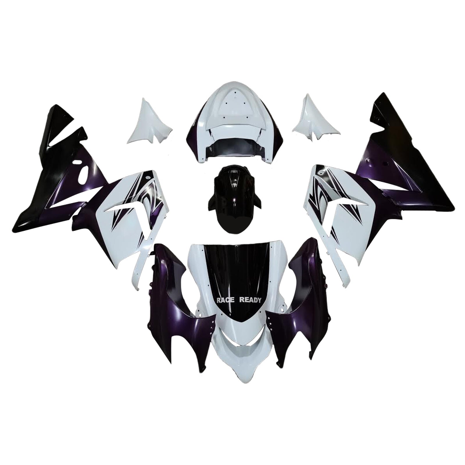 Injectiekuipset carrosserie kunststof ABS geschikt voor Kawasaki ZX10R 2004-2005