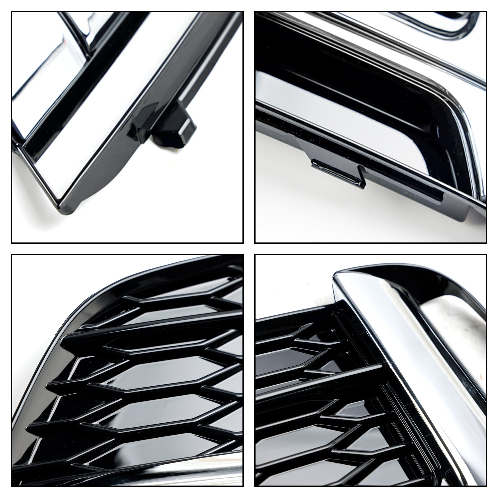 2st Front Bumper Fog Light Grille Cover Trim Fit Audi S5 A5 S-Line 2018-2019