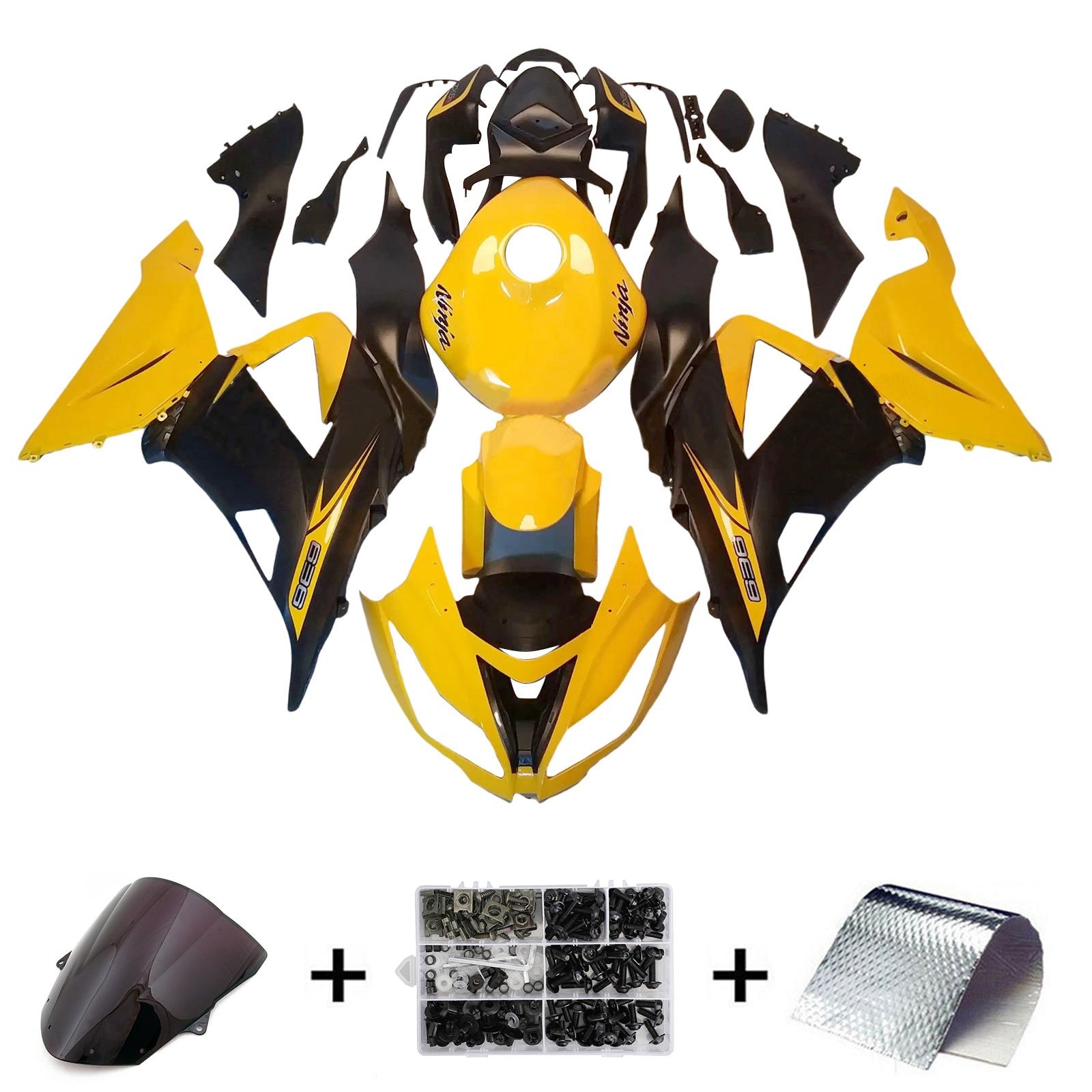 2013-2018 KAWASAKI ZX6R 636 Injektionsmässa Kit Bodywork Plastic ABS