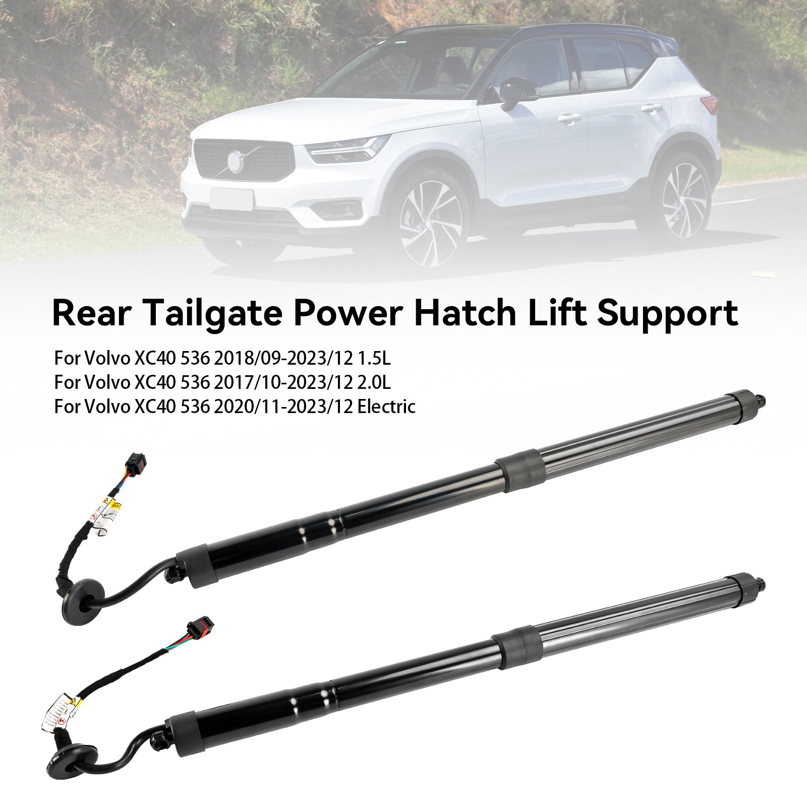 2017/10-2023/12 Volvo XC40 536 2.0L 2PCS Bakre elektrisk bakluke Gass Strut 32296296